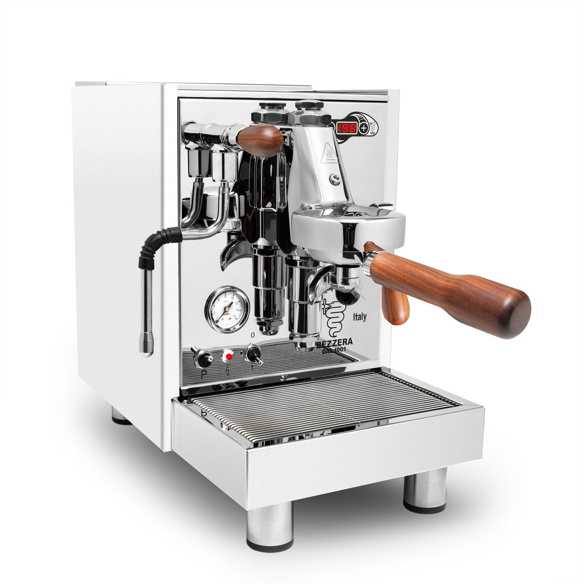 Bezzera Unica Espresso Machine – White / Rosewood / No Flow Control