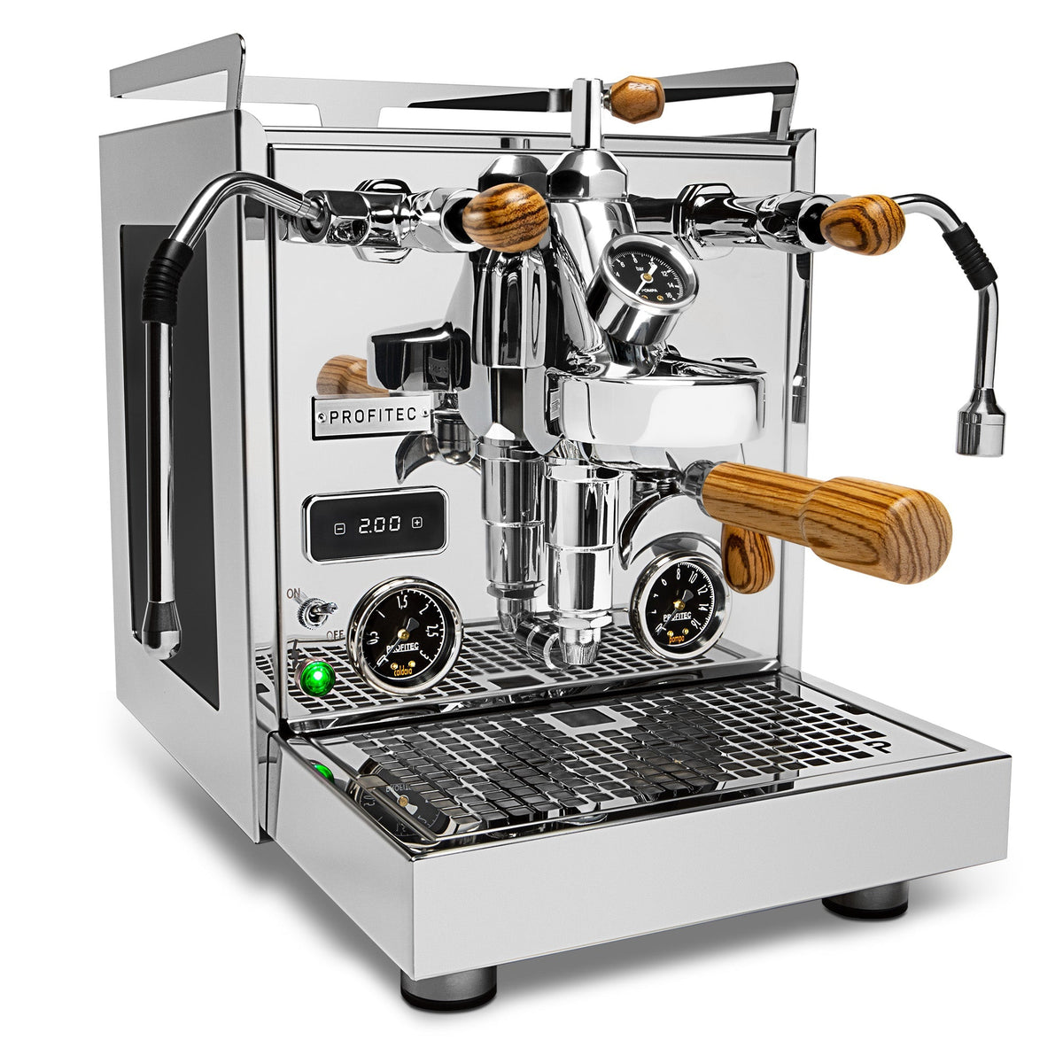 Profitec Pro 600 Dual Boiler Espresso Machine with Quick Steam Plus – Zebra Wood / Flow Control