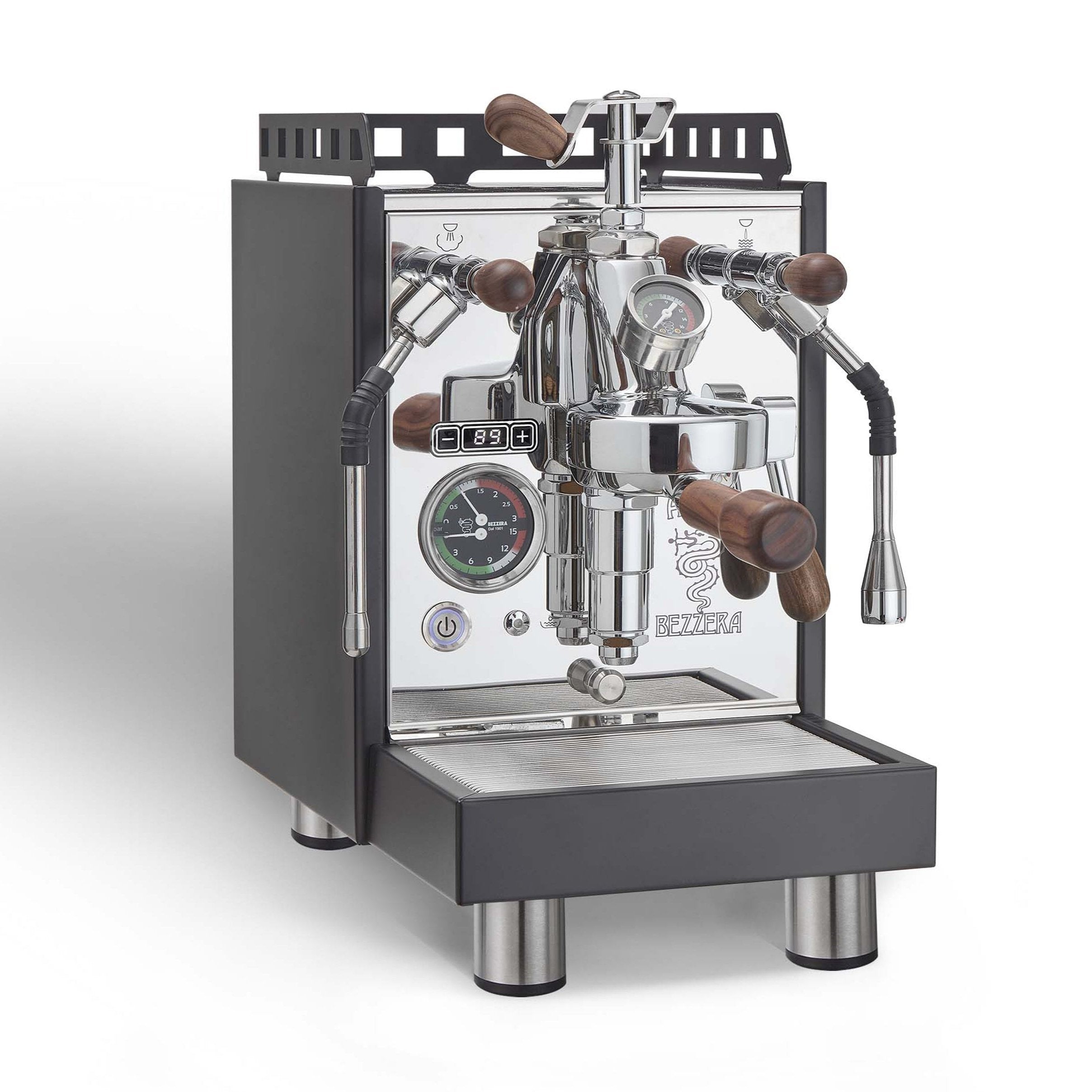 Bezzera Aria PID Espresso Machine with Flow Control - Open Box – Black / Traditional / Rosewood