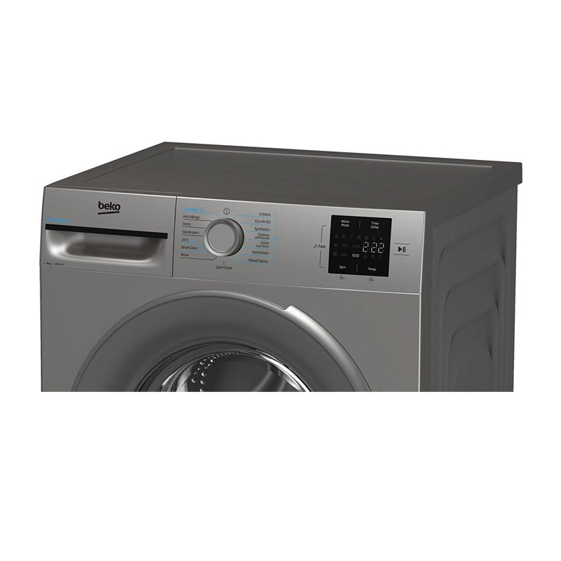 Beko BMN3WT3841S 8kg 1400 Spin Washing Machine Silver – image 4 of 5