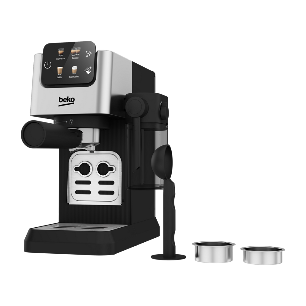 Beko CEP5304X CaffeExperto Semi Automatic Espresso Coffee Machine with Integrated Milk Jug Silver – image 3 of 11