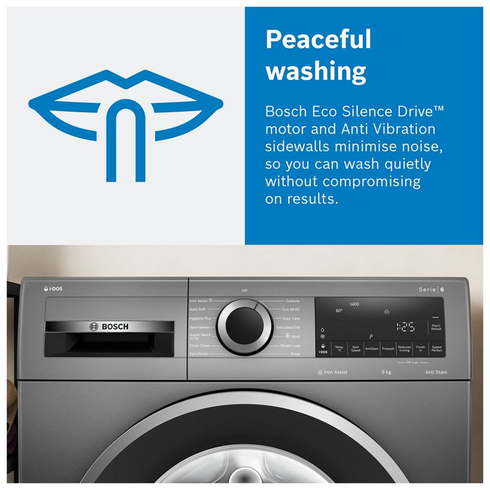 Bosch WGG244ZCGB Serie 6 9kg 1400 Spin Washing Machine Graphite – image 13 of 15