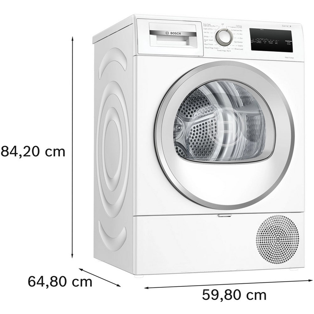 Bosch WTH85224GB Series 4 8kg Heat Pump Tumble Dryer White – image 9 of 12
