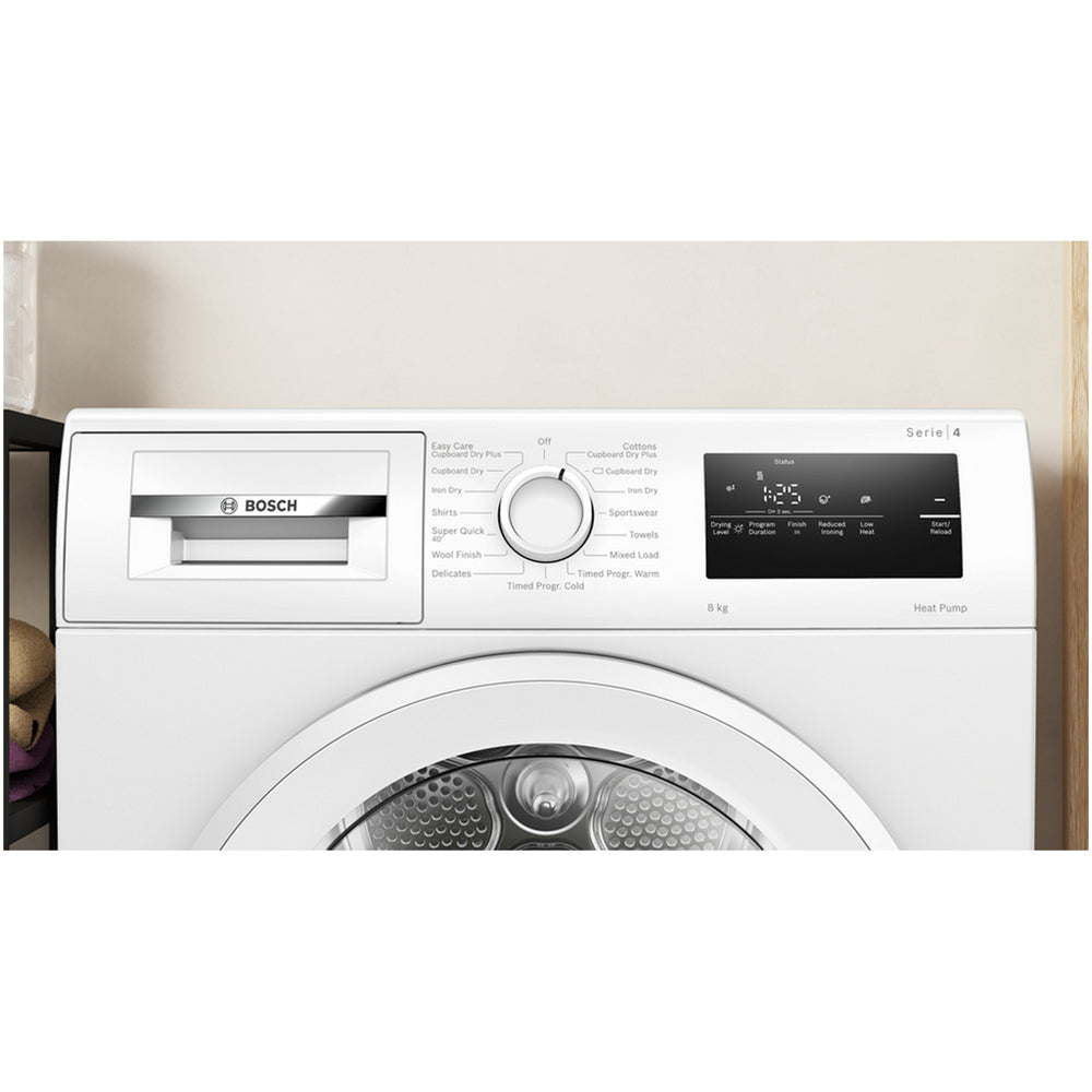 Bosch WTH85225GB Series 4 8kg Heat Pump Tumble Dryer White – image 2 of 9