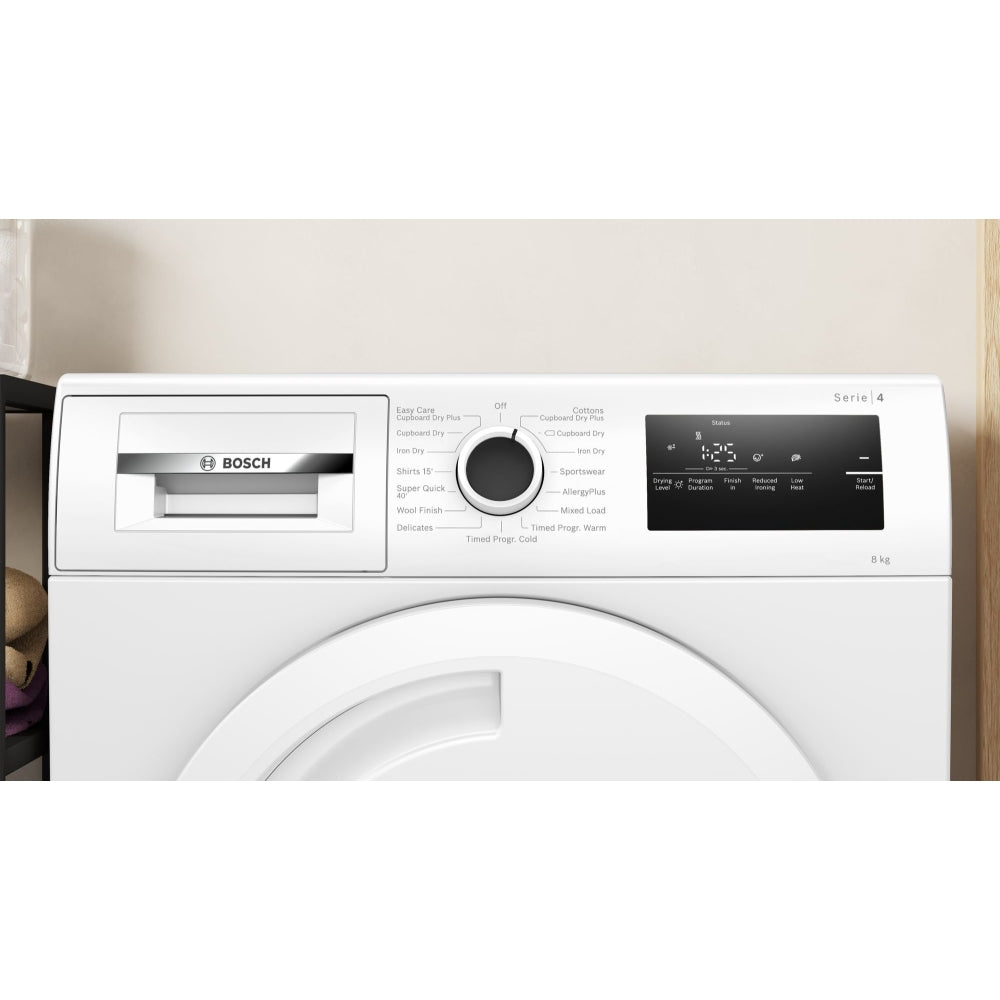 Bosch WTN83202GB Series 4 8Kg Condenser Tumble Dryer White – image 2 of 7