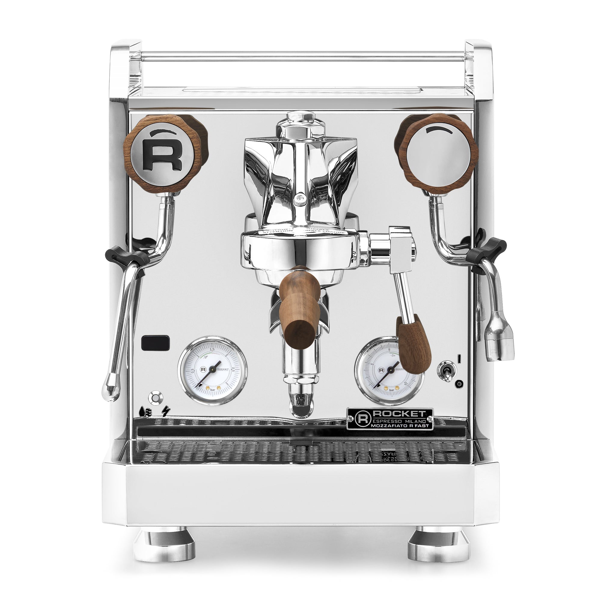 Rocket Espresso Mozzafiato FAST R Espresso Machine – Stainless Steel / Walnut / No Flow Control
