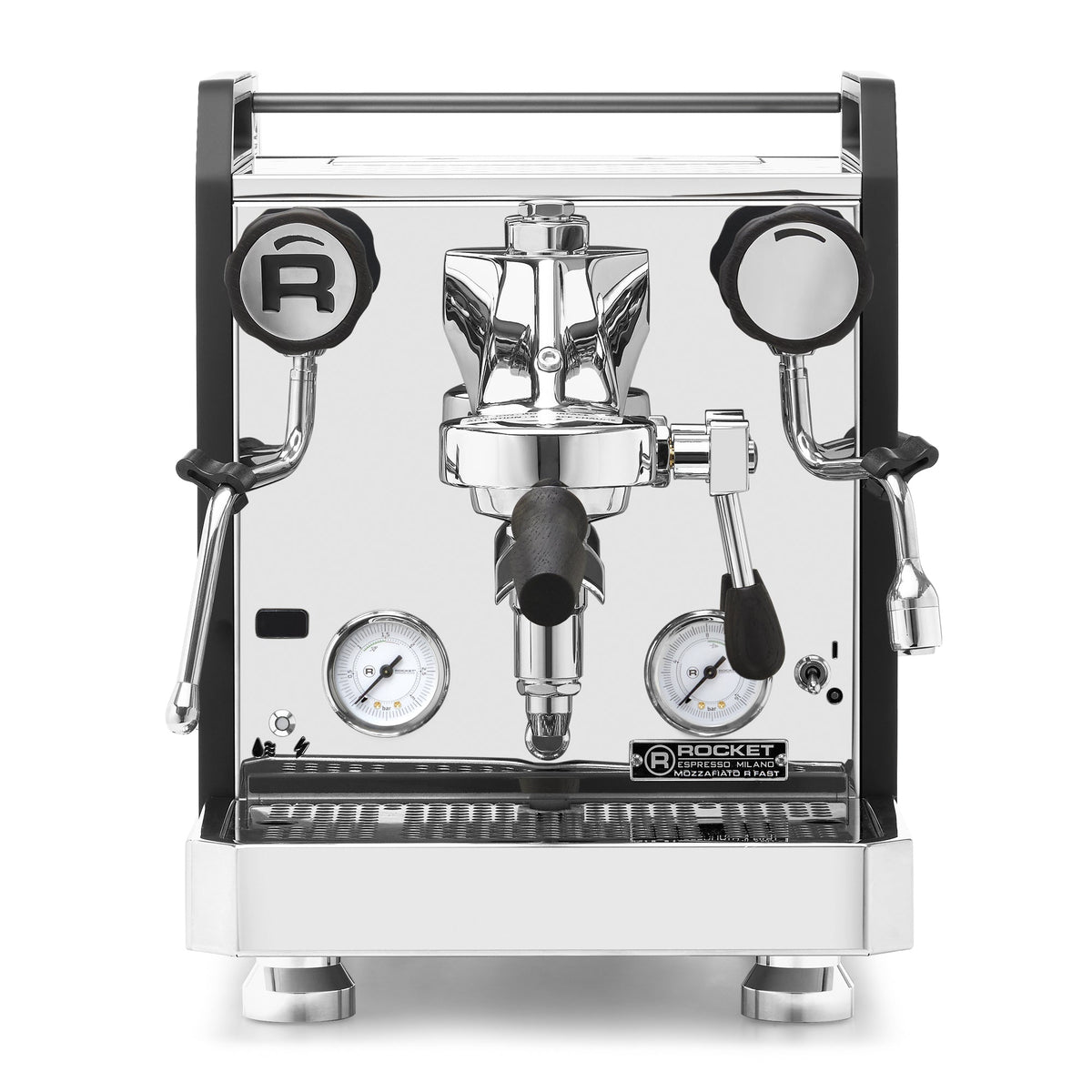 Rocket Espresso Mozzafiato FAST R Espresso Machine – Black / Blackened Oak / No Flow Control