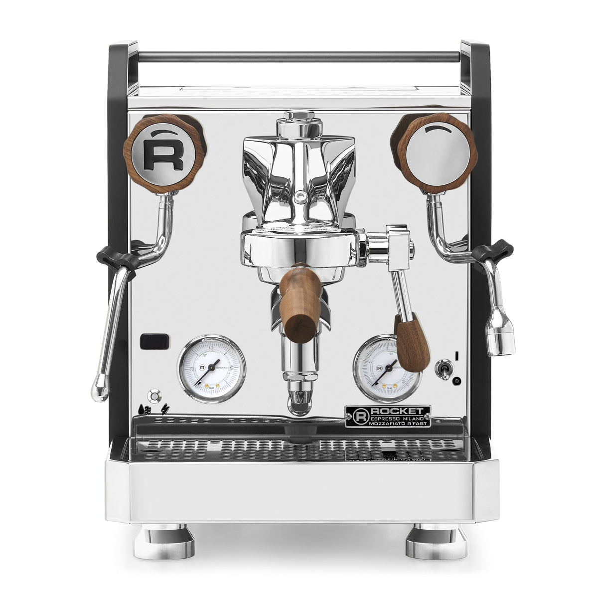 Rocket Espresso Mozzafiato FAST R Espresso Machine – Black / Walnut / No Flow Control