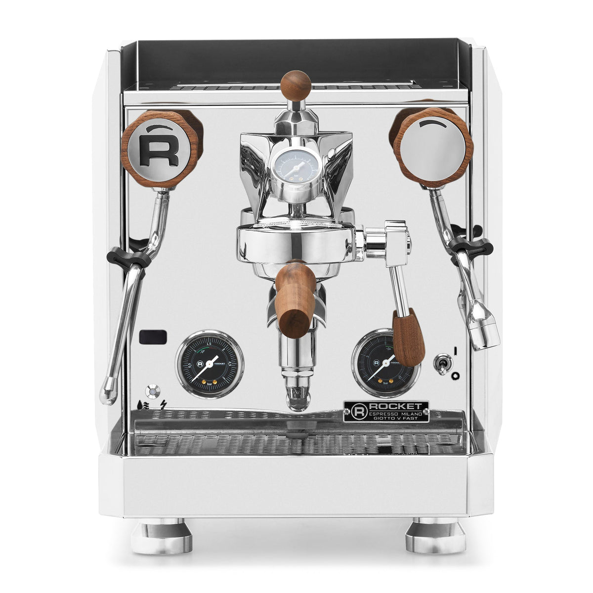 Rocket Espresso Giotto FAST V Espresso Machine – Stainless Steel / Walnut / Flow Control