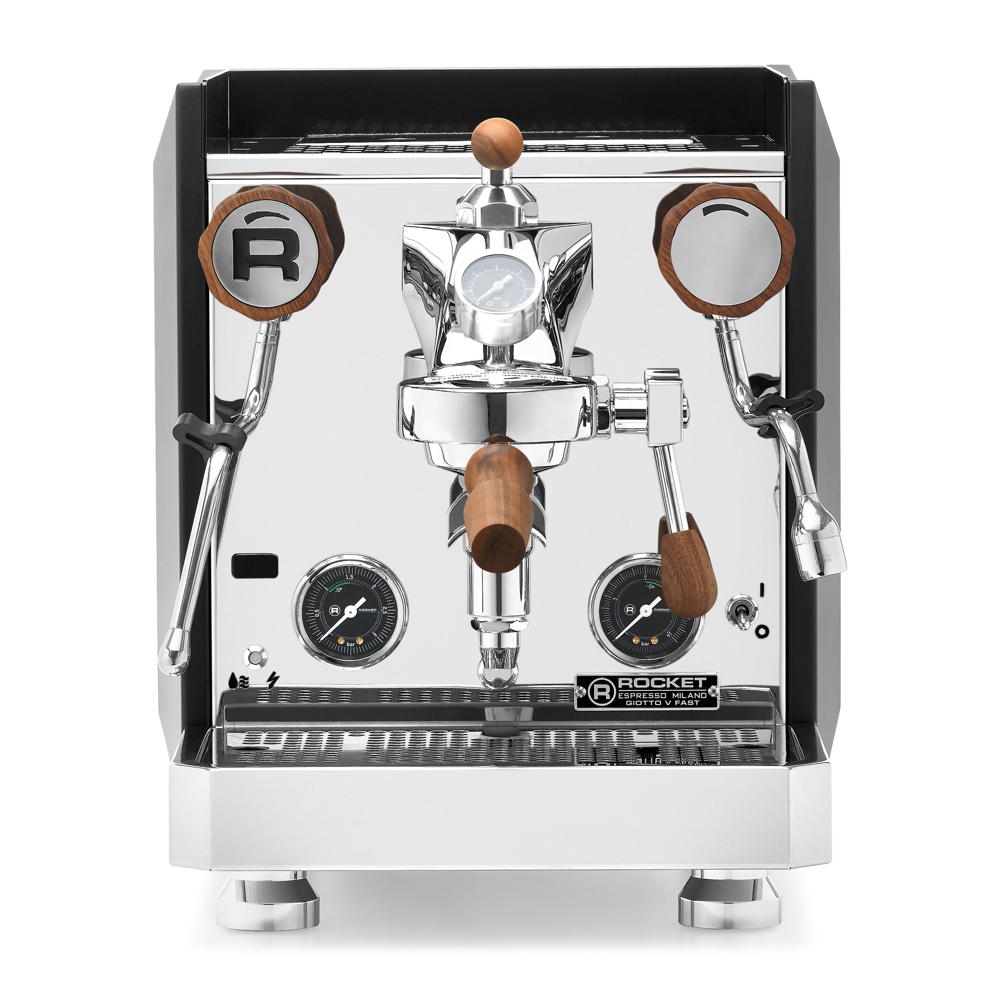 Rocket Espresso Giotto FAST V Espresso Machine – Black / Walnut / Flow Control