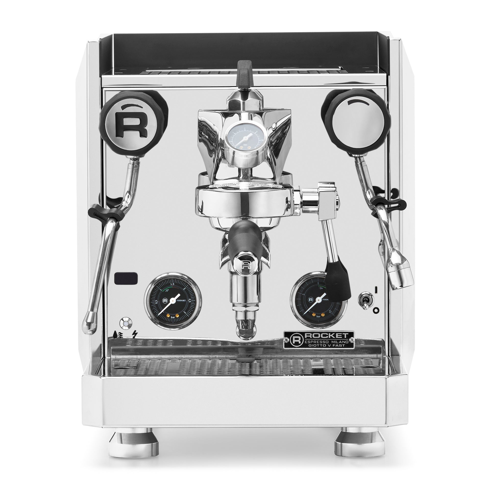 Rocket Espresso Giotto FAST V Espresso Machine – Stainless Steel / No Accents / Flow Paddle