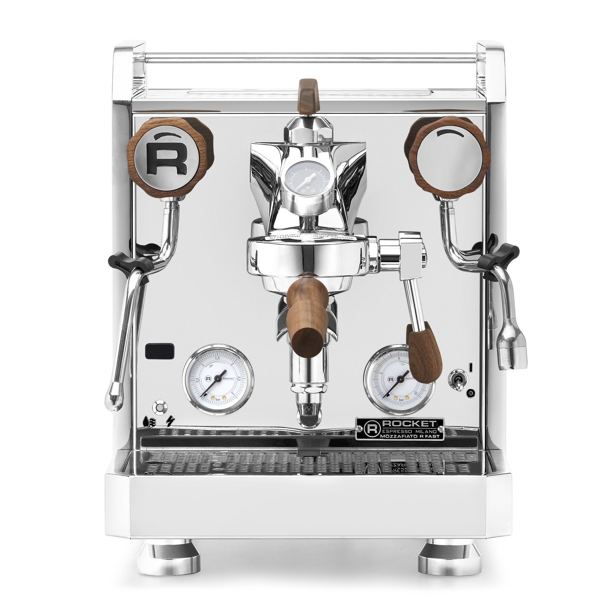 Rocket Espresso Mozzafiato FAST R Espresso Machine – Stainless Steel / Walnut / Flow Paddle