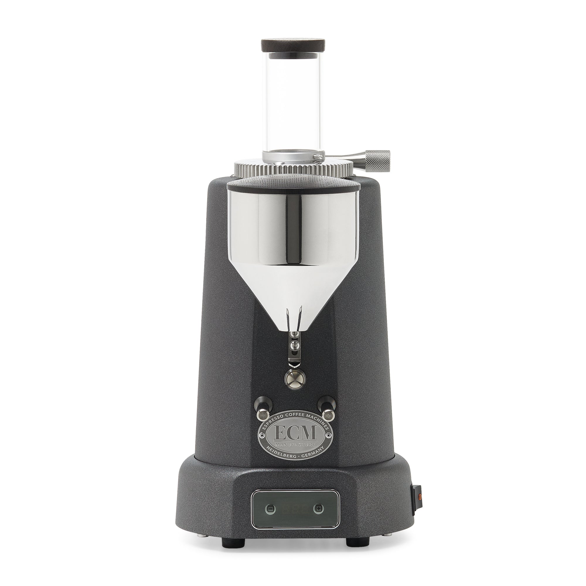 ECM V-Titan 64 Espresso Grinder – Anthracite / Day Hopper / Blackened Oak