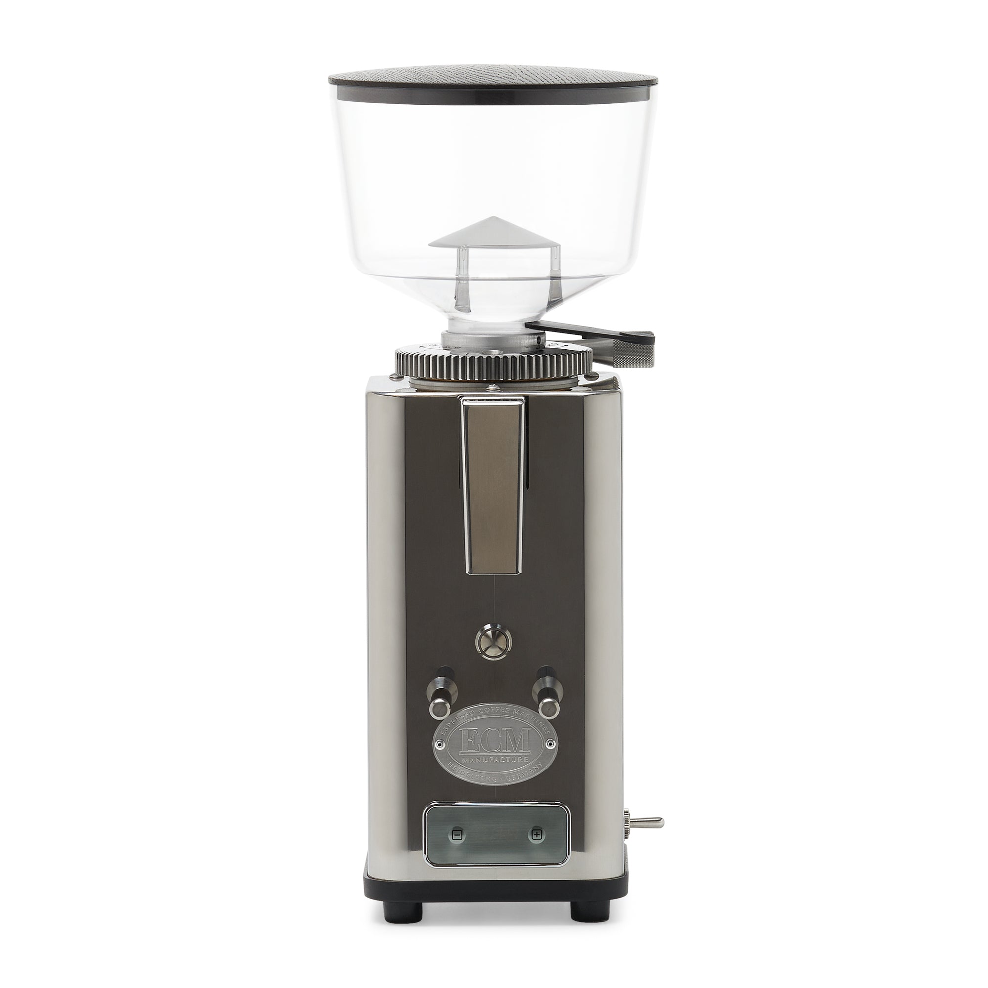 ECM S-Automatik 64 Espresso Grinder – Stainless with Gear / Original / Blackened Oak