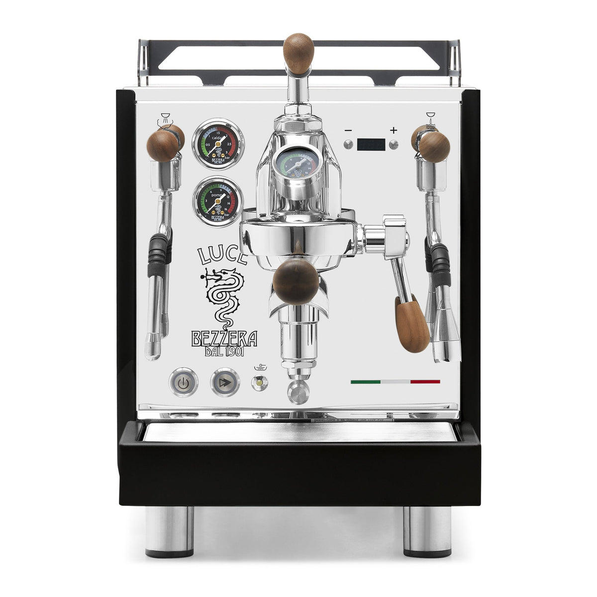 Bezzera LUCE S PID Fast Heating Espresso Machine – Black / Walnut / Flow Control