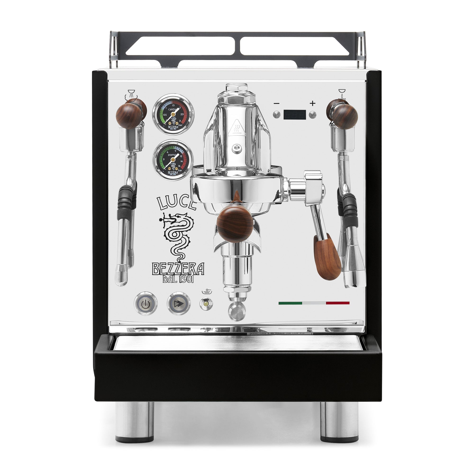 Bezzera LUCE S PID Fast Heating Espresso Machine – Black / Rosewood / No Flow Control