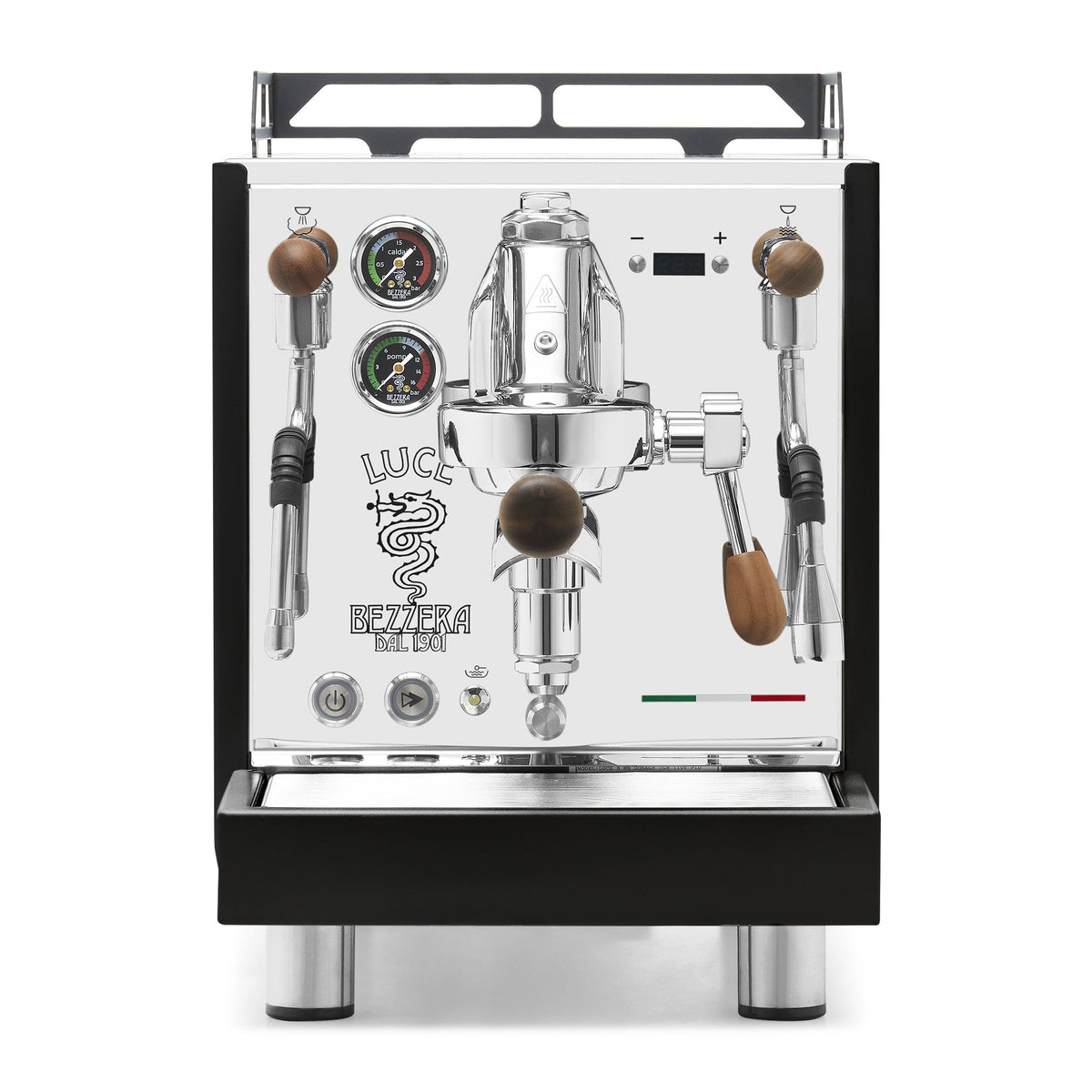 Bezzera LUCE S PID Fast Heating Espresso Machine – Black / Walnut / No Flow Control