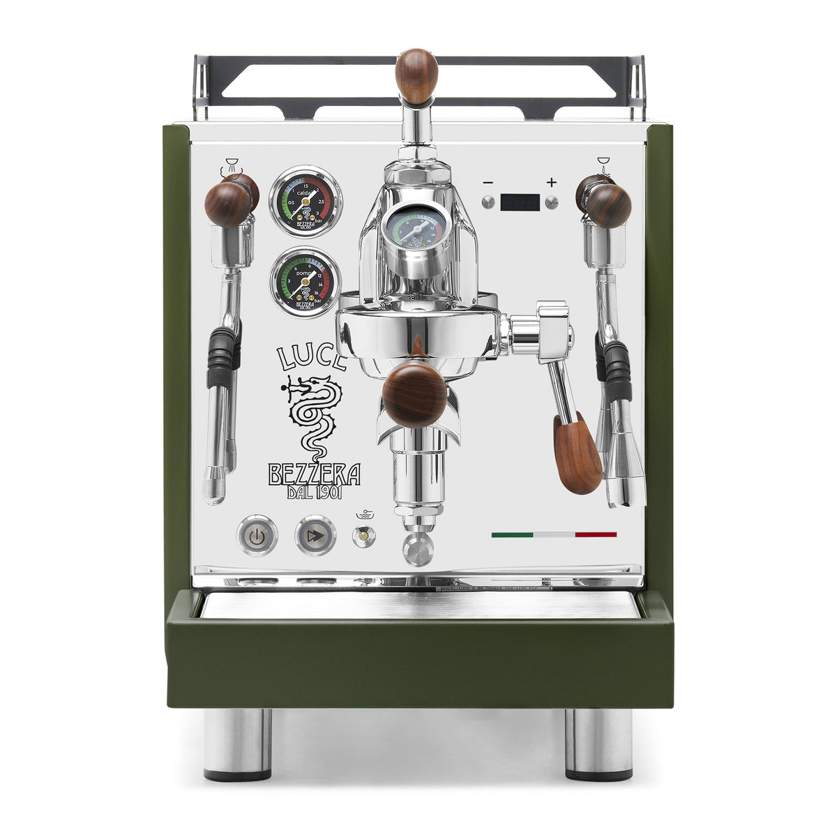 Bezzera LUCE S PID Fast Heating Espresso Machine – Green / Rosewood / Flow Control
