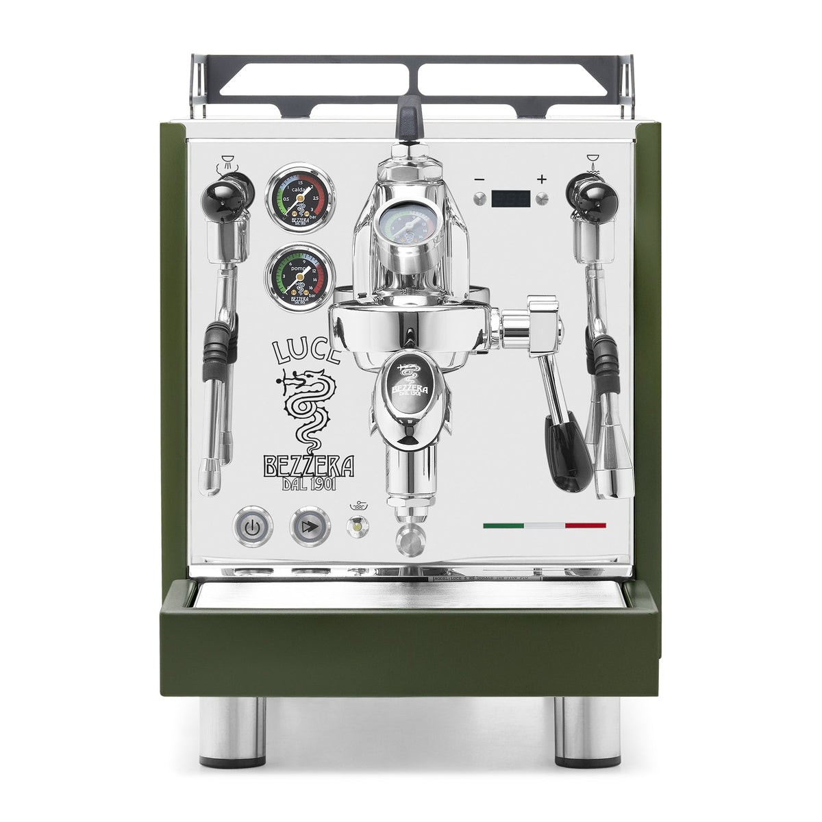 Bezzera LUCE S PID Fast Heating Espresso Machine – Green / No Accents / Flow Paddle