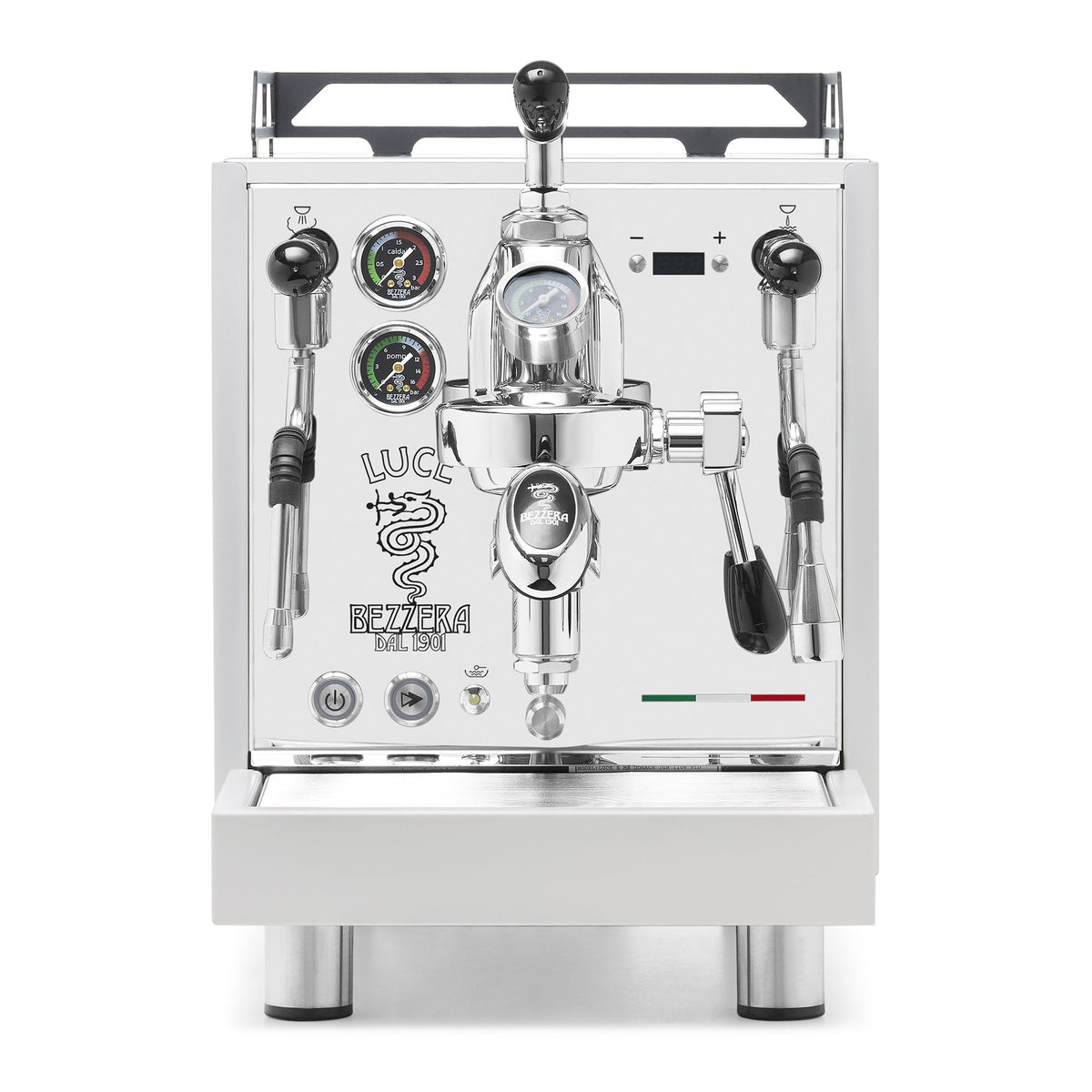 Bezzera LUCE S PID Fast Heating Espresso Machine – Polished Steel / No Accents / Flow Control