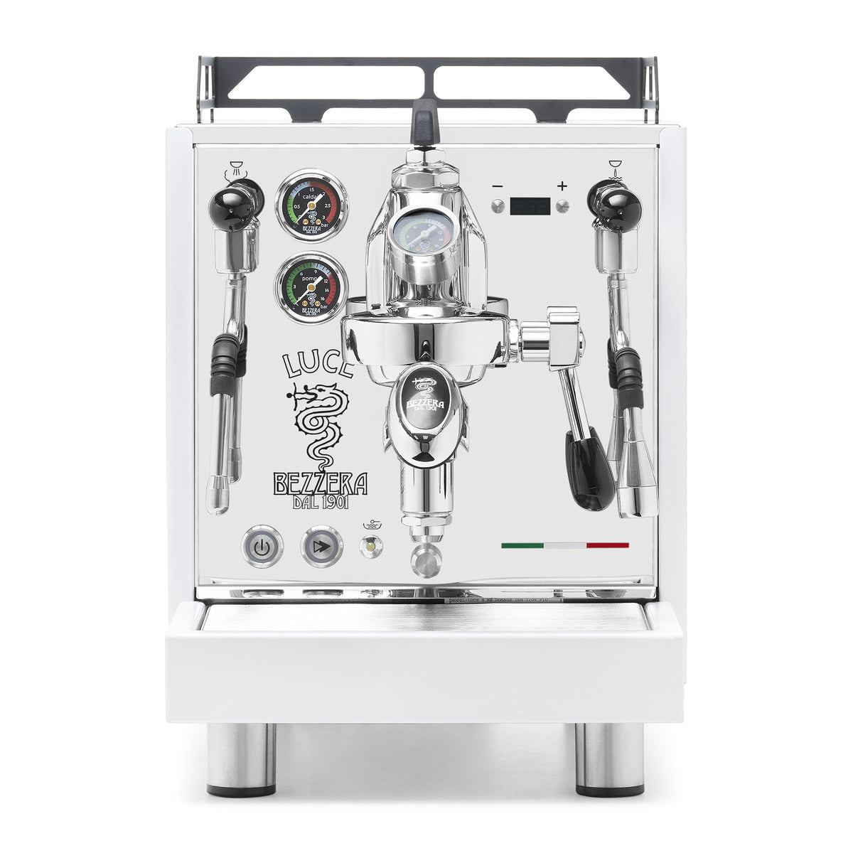 Bezzera LUCE S PID Fast Heating Espresso Machine – Polished Steel / No Accents / Flow Paddle