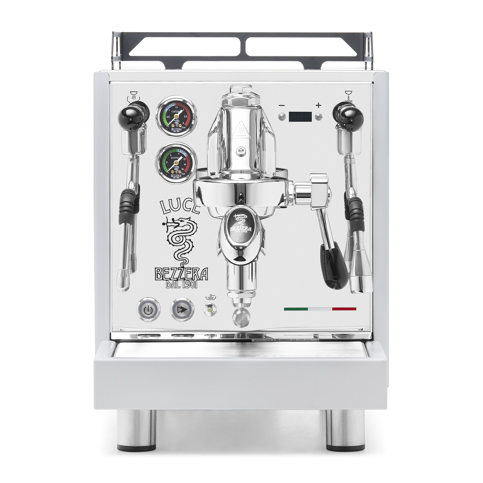 Bezzera LUCE S PID Fast Heating Espresso Machine – Polished Steel / No Accents / No Flow Control
