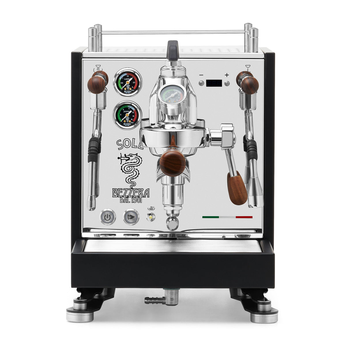Bezzera SOLE Fast Heating Espresso Machine – Matte Black / Rosewood / Flow Paddle
