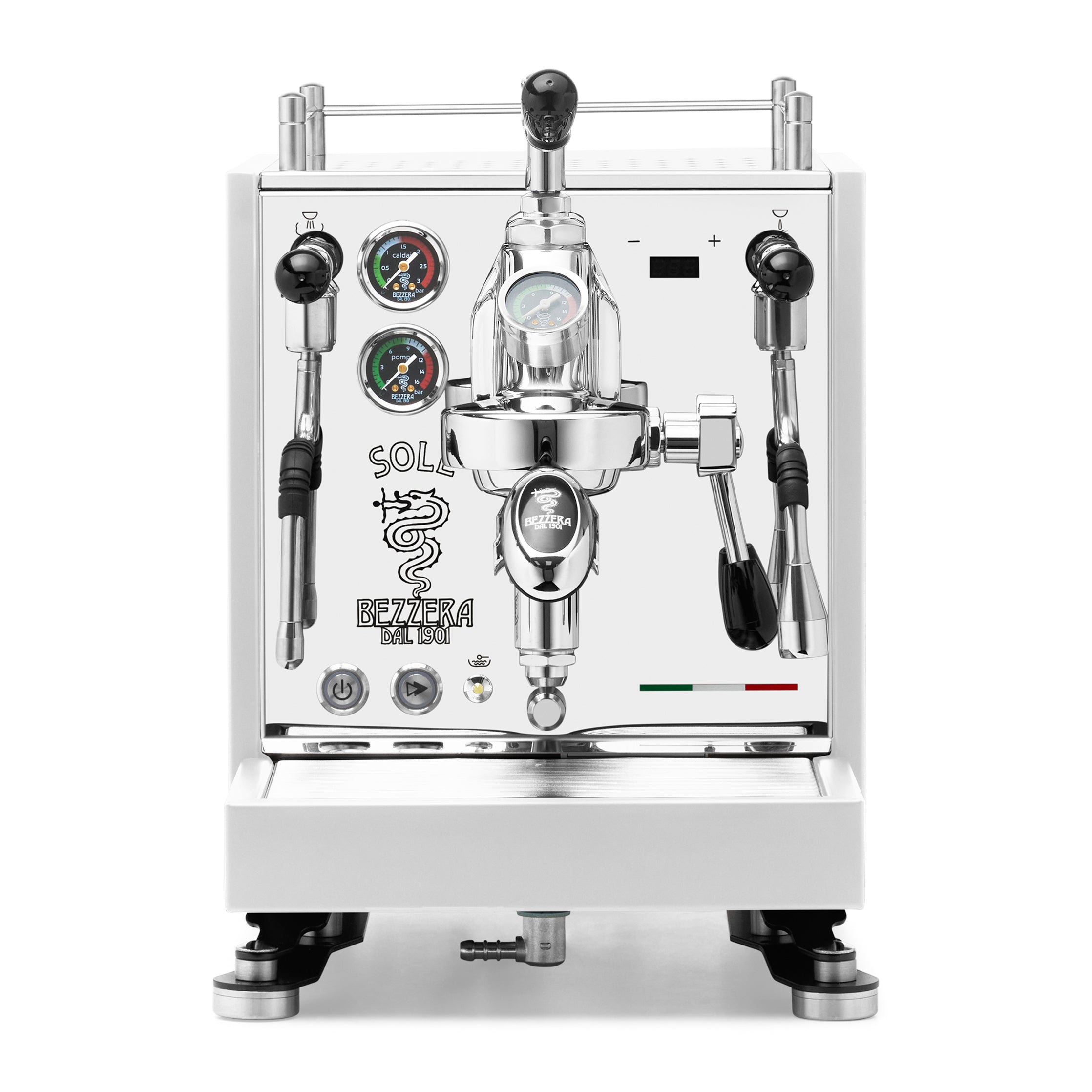Bezzera SOLE Fast Heating Espresso Machine – Stainless Steel / No Accents / Flow Control