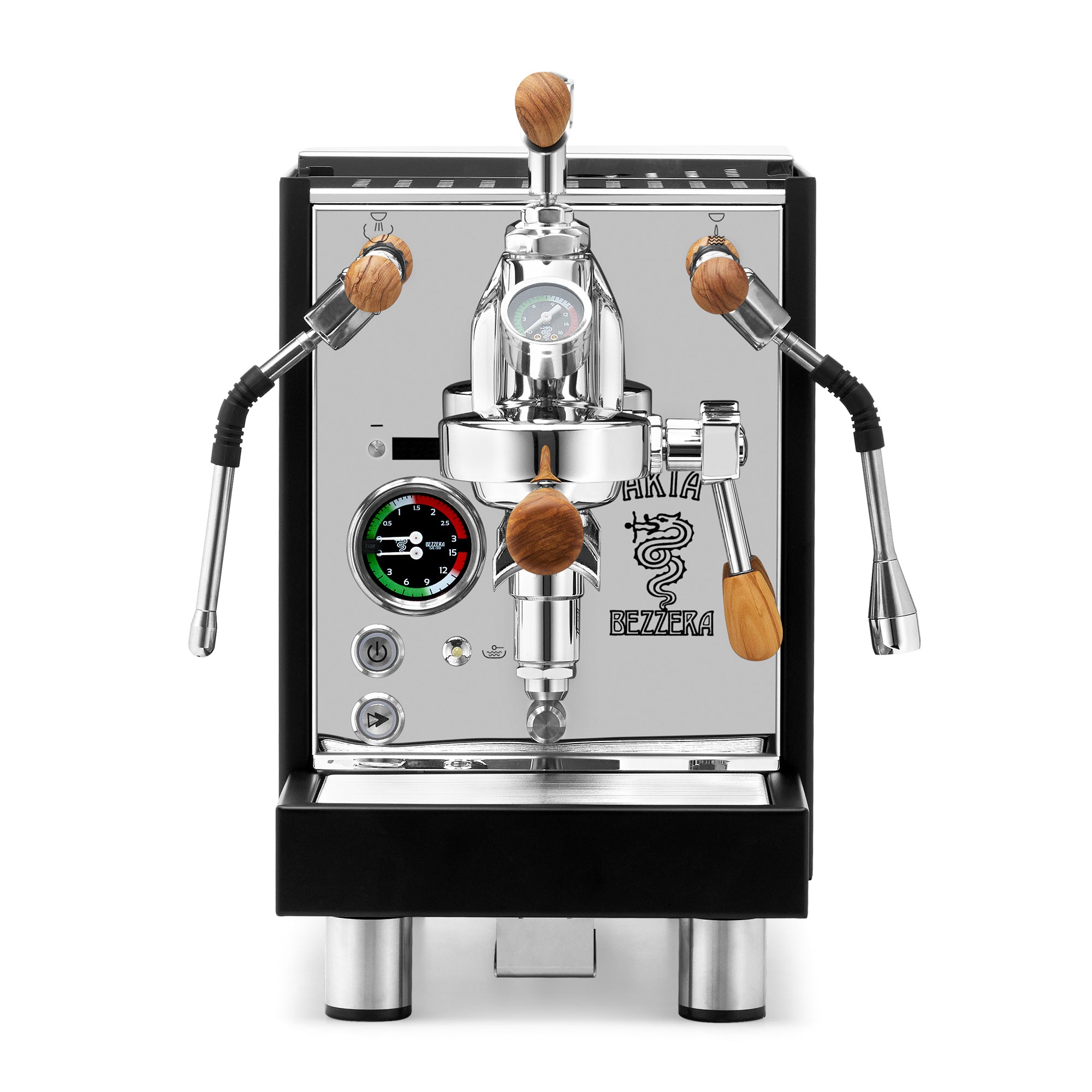 Bezzera Aria PID Fast Heating Espresso Machine – Black / Olive Wood / Flow Control