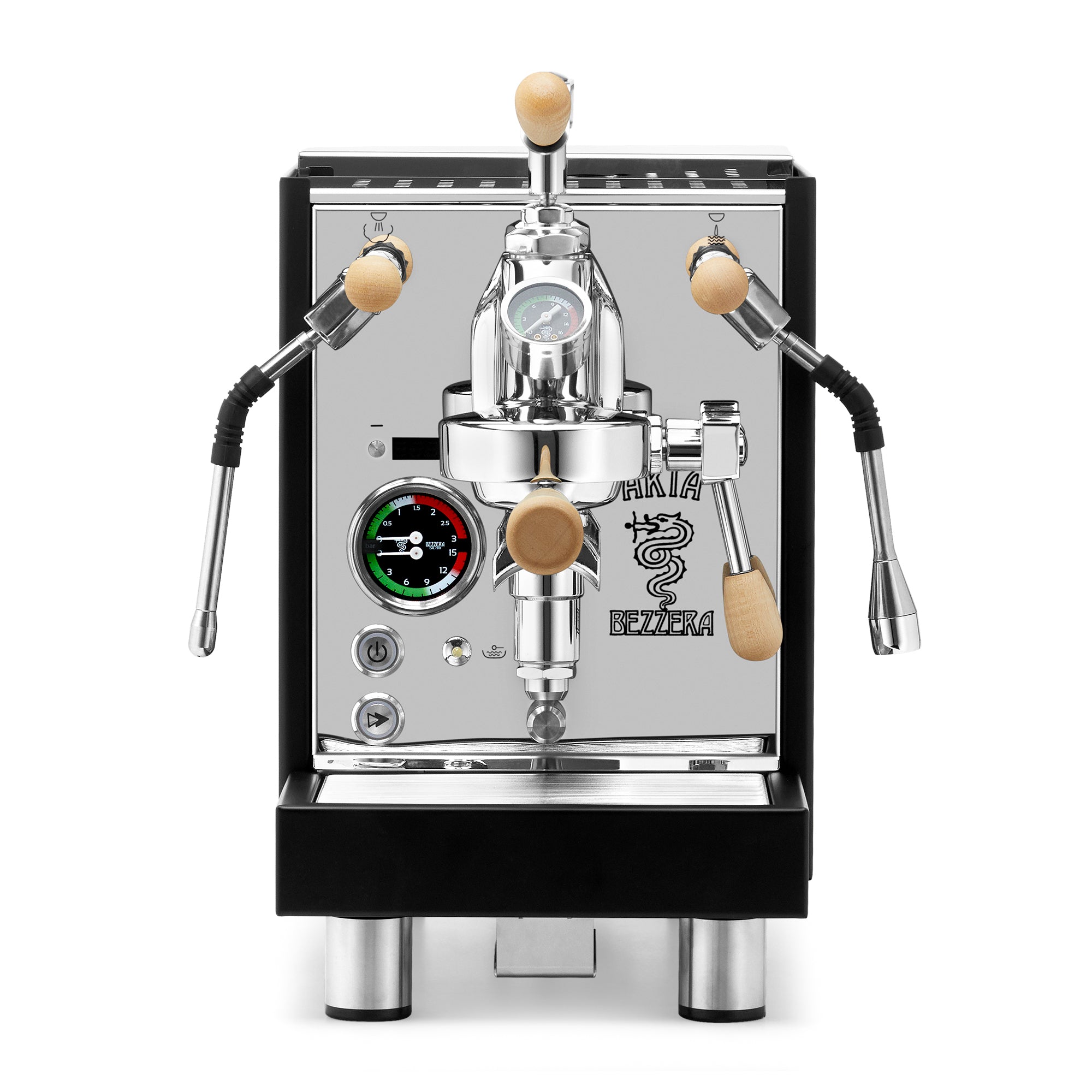 Bezzera Aria PID Fast Heating Espresso Machine – Black / Tiger Maple / Flow Control
