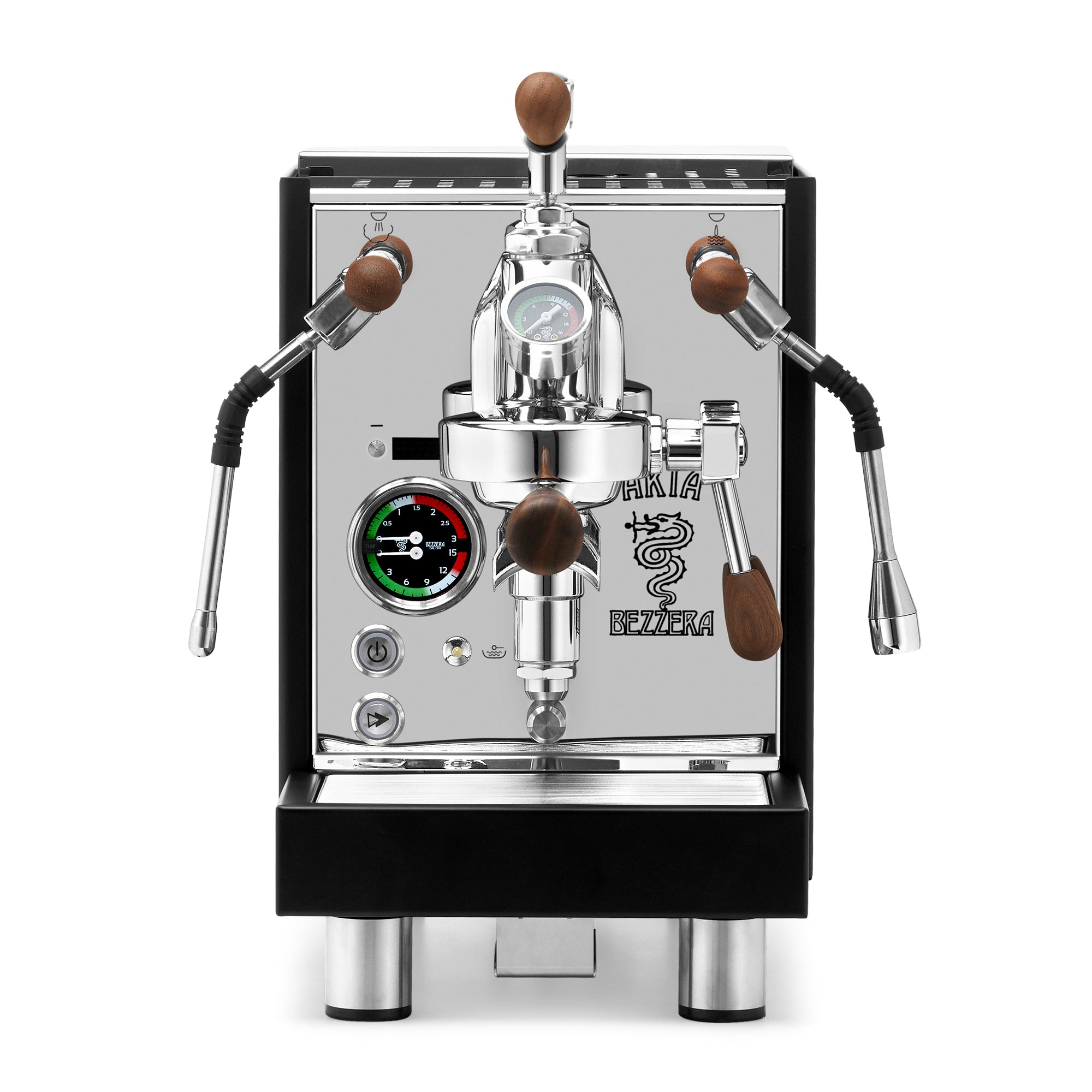 Bezzera Aria PID Fast Heating Espresso Machine – Black / Walnut / Flow Control