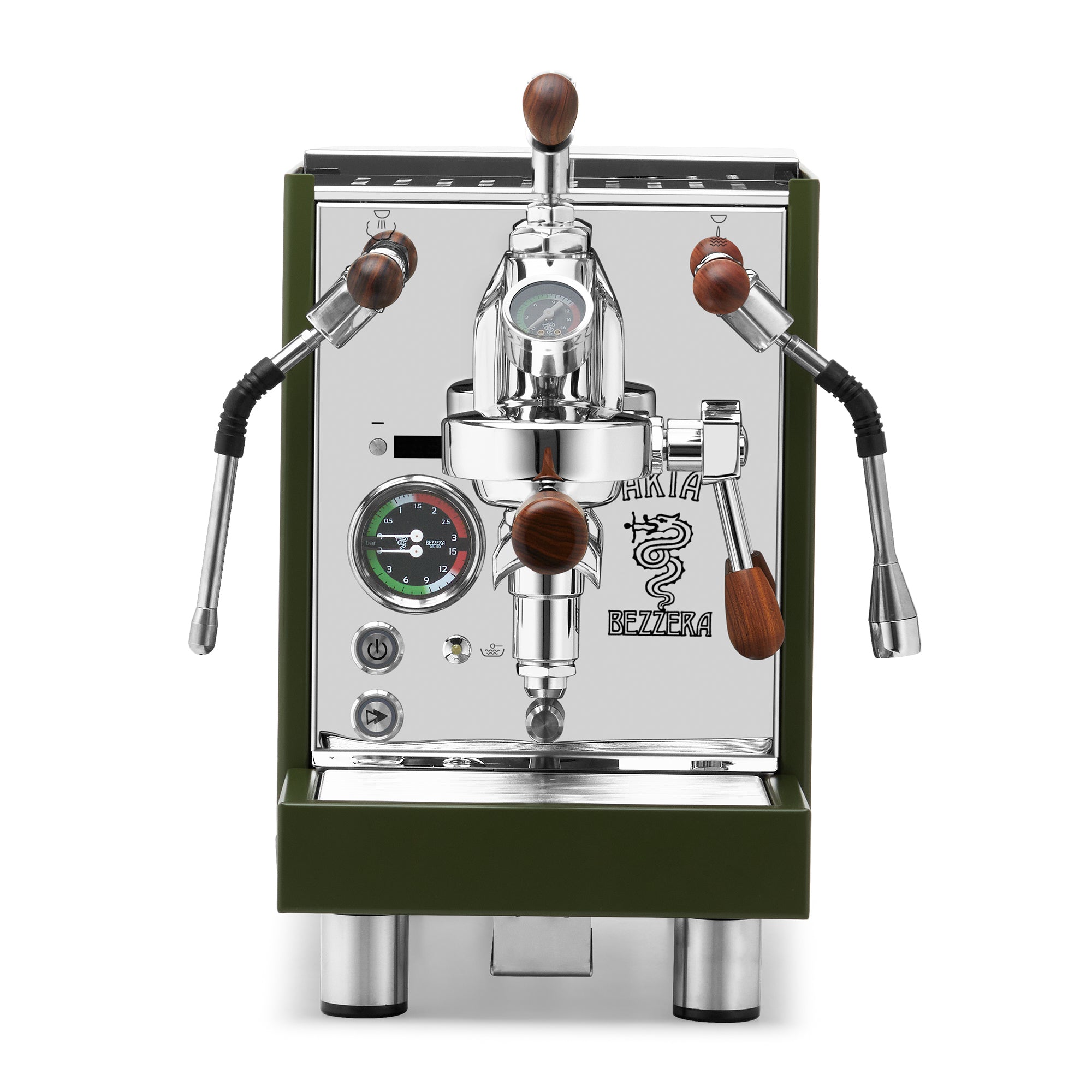 Bezzera Aria PID Fast Heating Espresso Machine – Green / Rosewood / Flow Control