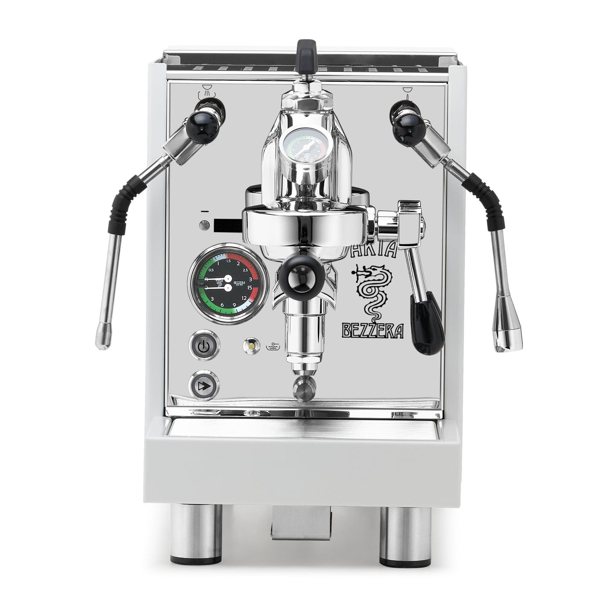 Bezzera Aria PID Fast Heating Espresso Machine – White / No Accents / Flow Paddle