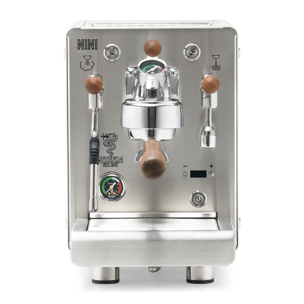 Bezzera NINI DE PID – White / Flow Control / Walnut