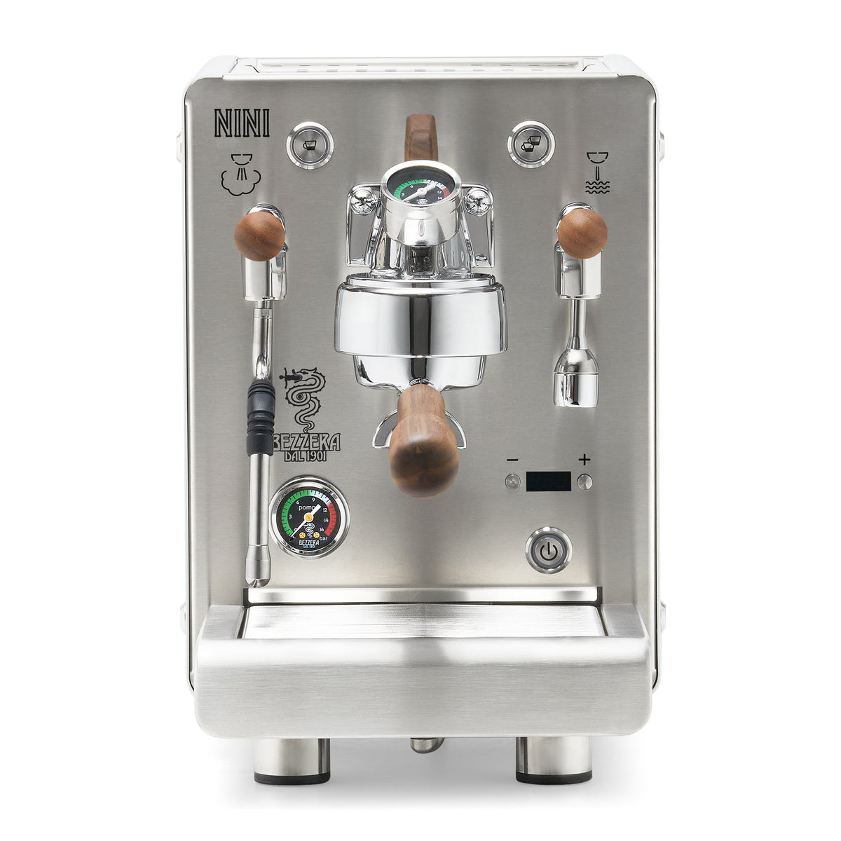 Bezzera NINI DE PID – White / Flow Paddle / Walnut