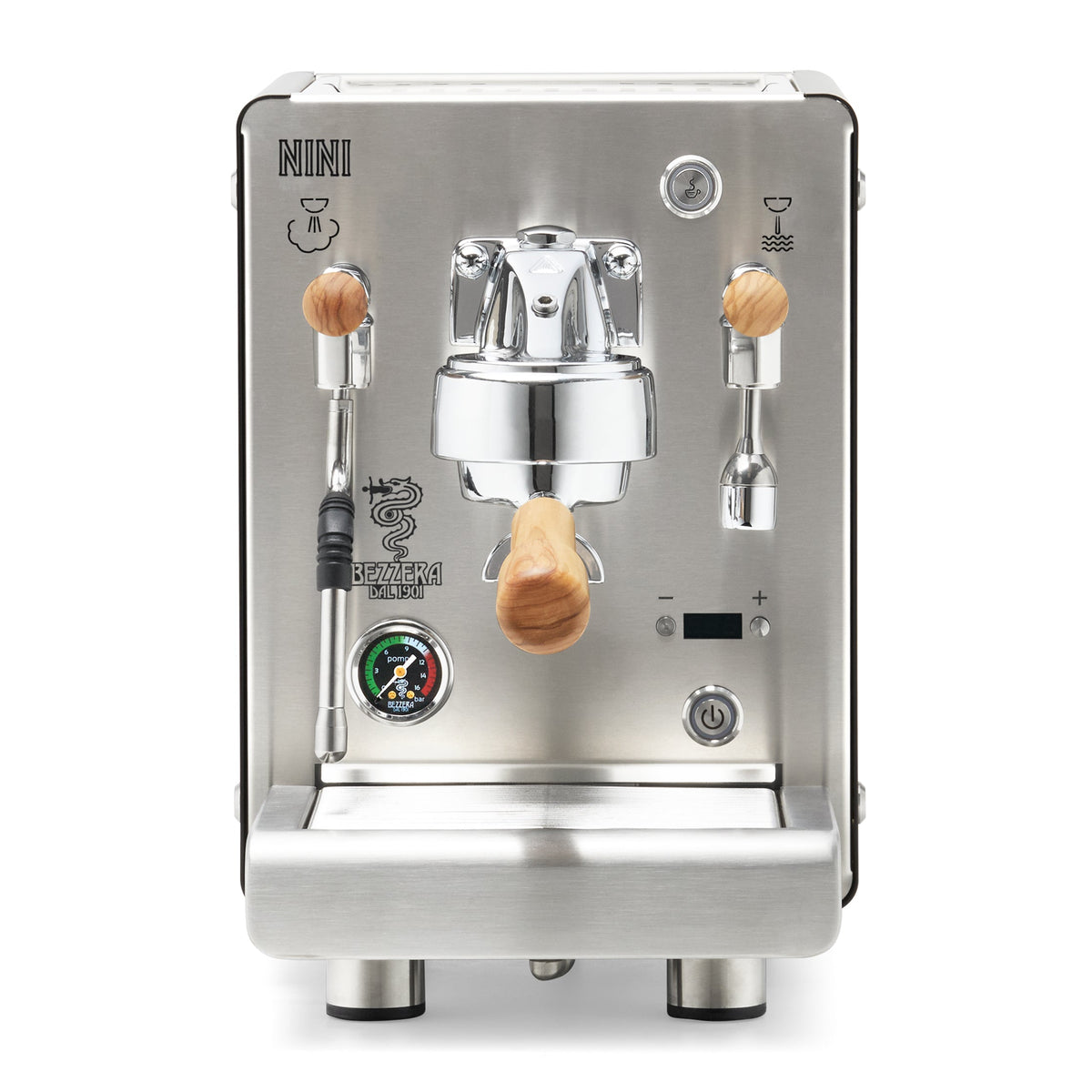 Bezzera NINI PM PID – Black / No Flow Control / Olive Wood