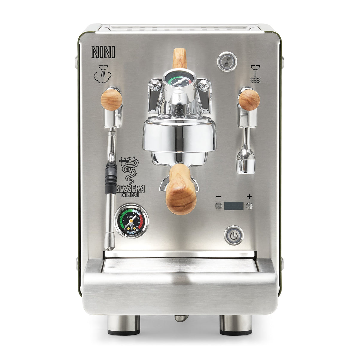 Bezzera NINI PM PID – Green / Flow Paddle / Olive Wood