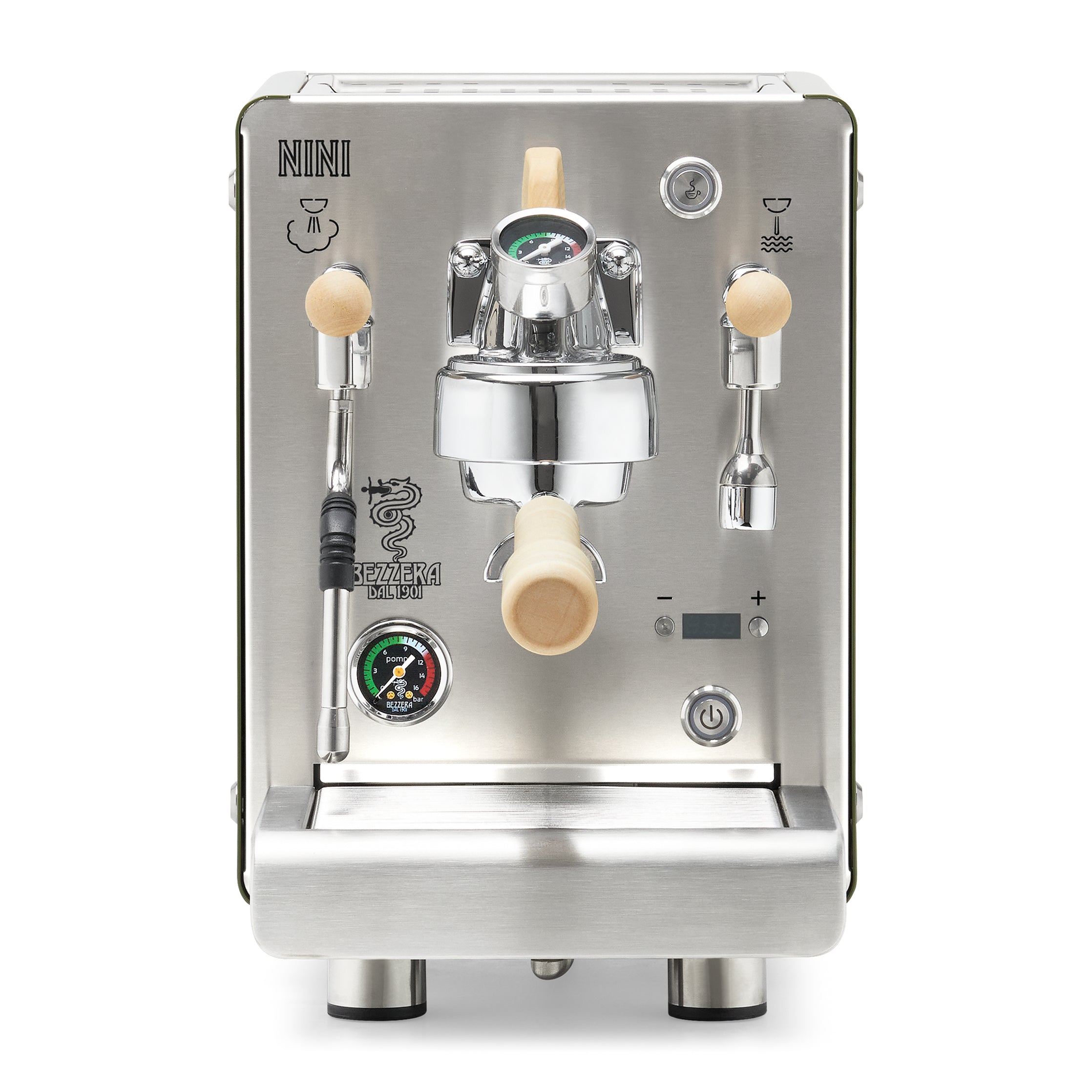Bezzera NINI PM PID – Green / Flow Paddle / Tiger Maple