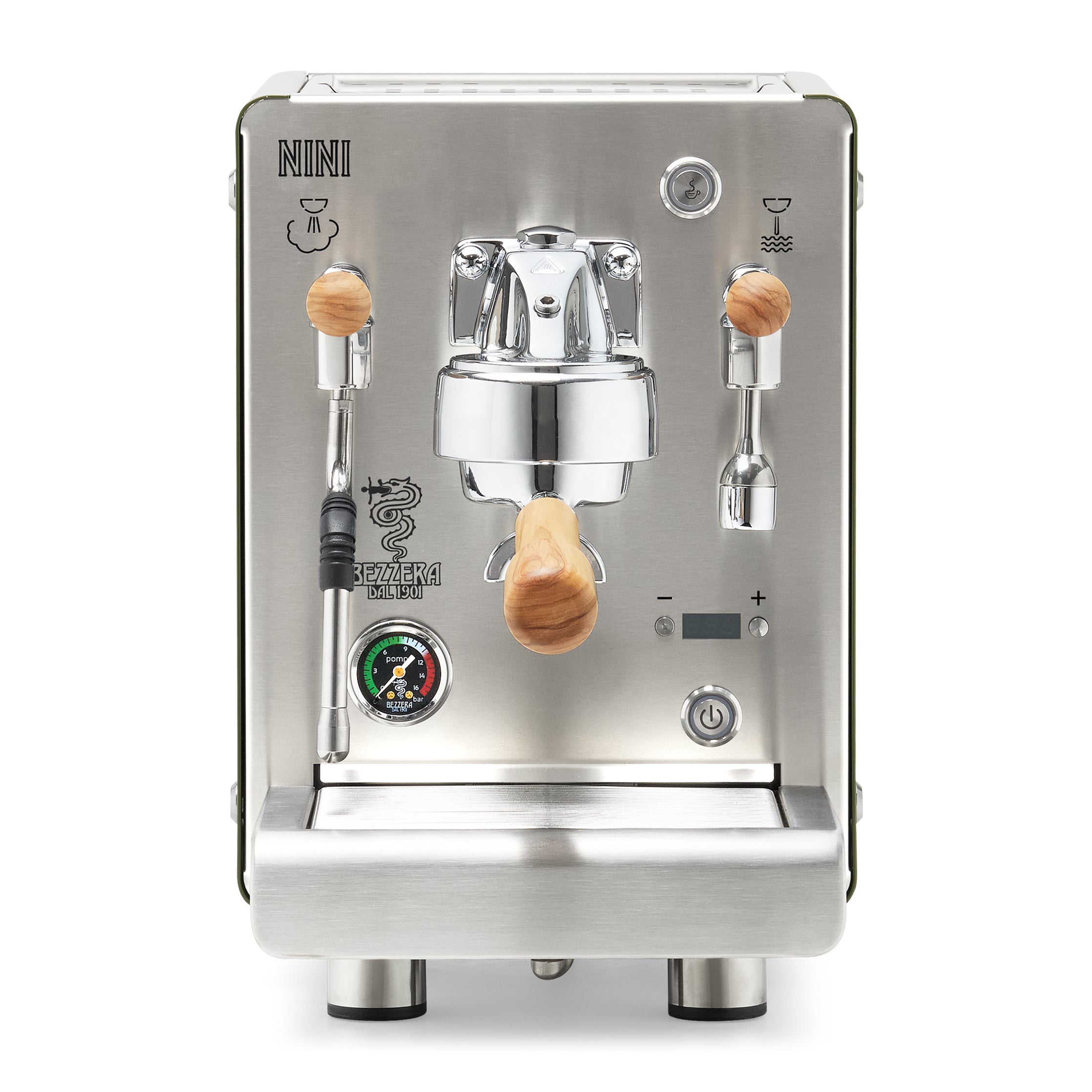 Bezzera NINI PM PID – Green / No Flow Control / Olive Wood