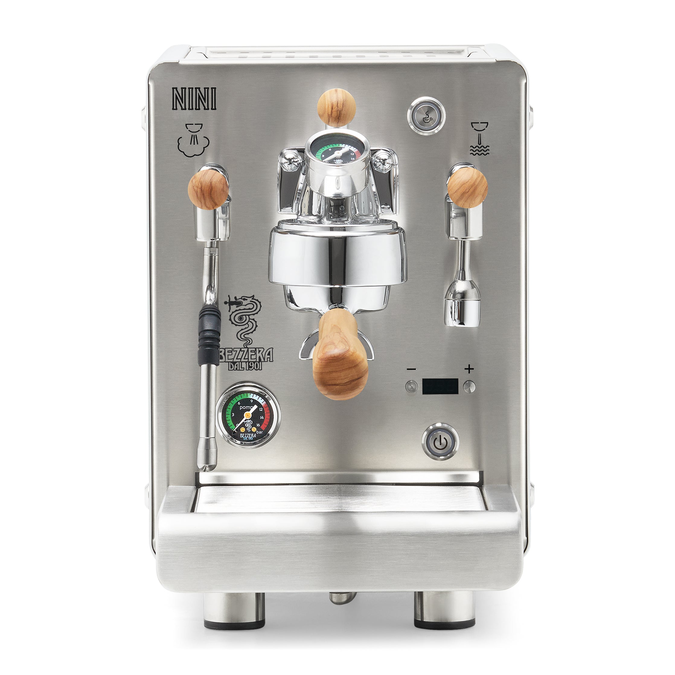Bezzera NINI PM PID – White / Flow Control / Olive Wood