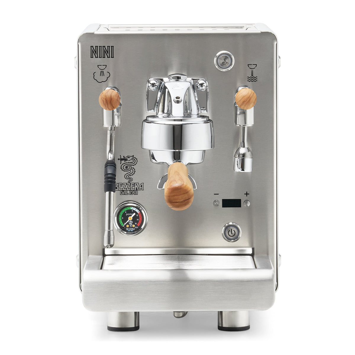 Bezzera NINI PM PID – White / No Flow Control / Olive Wood
