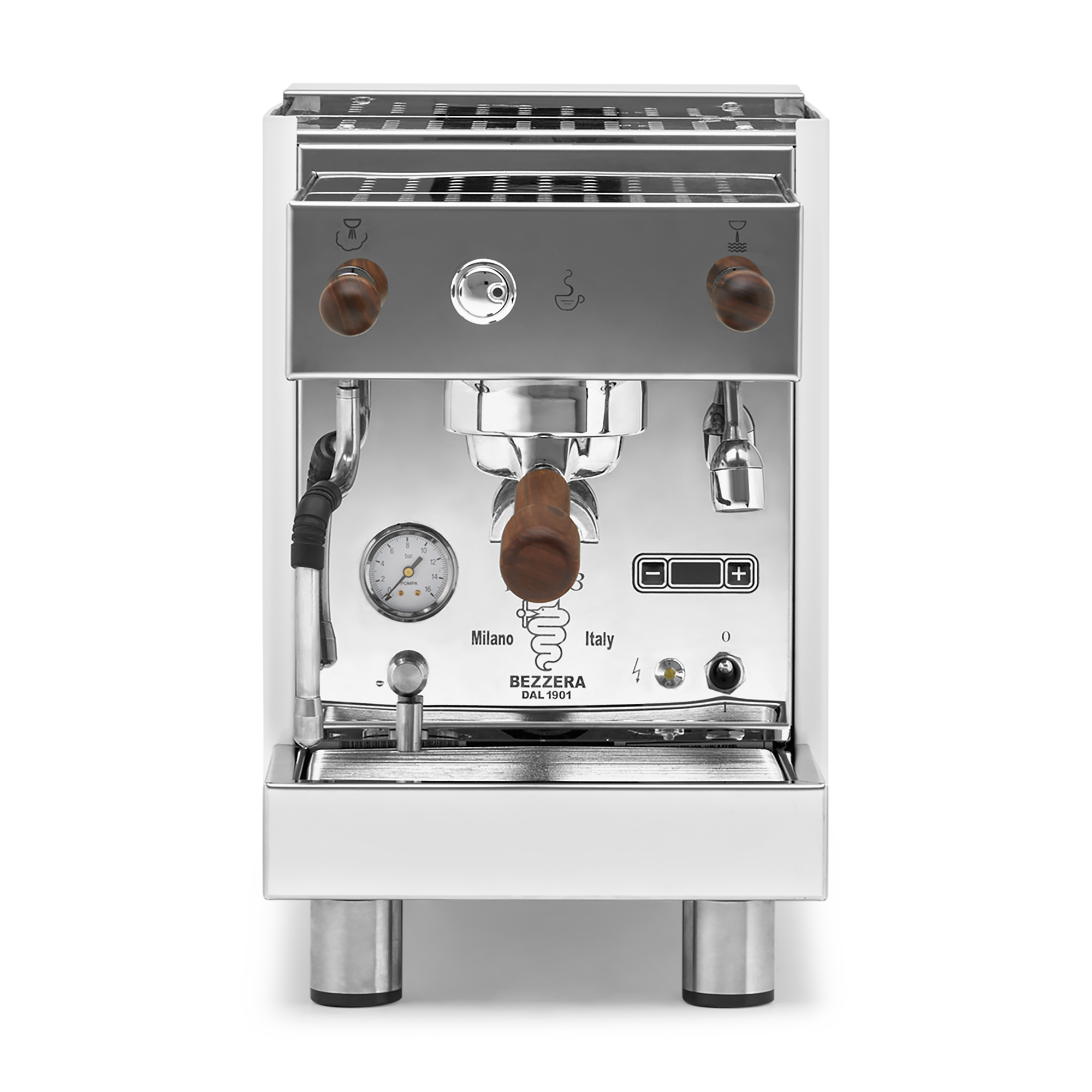 Bezzera BZ13 PM Espresso Machine - Special Edition – White / Rosewood