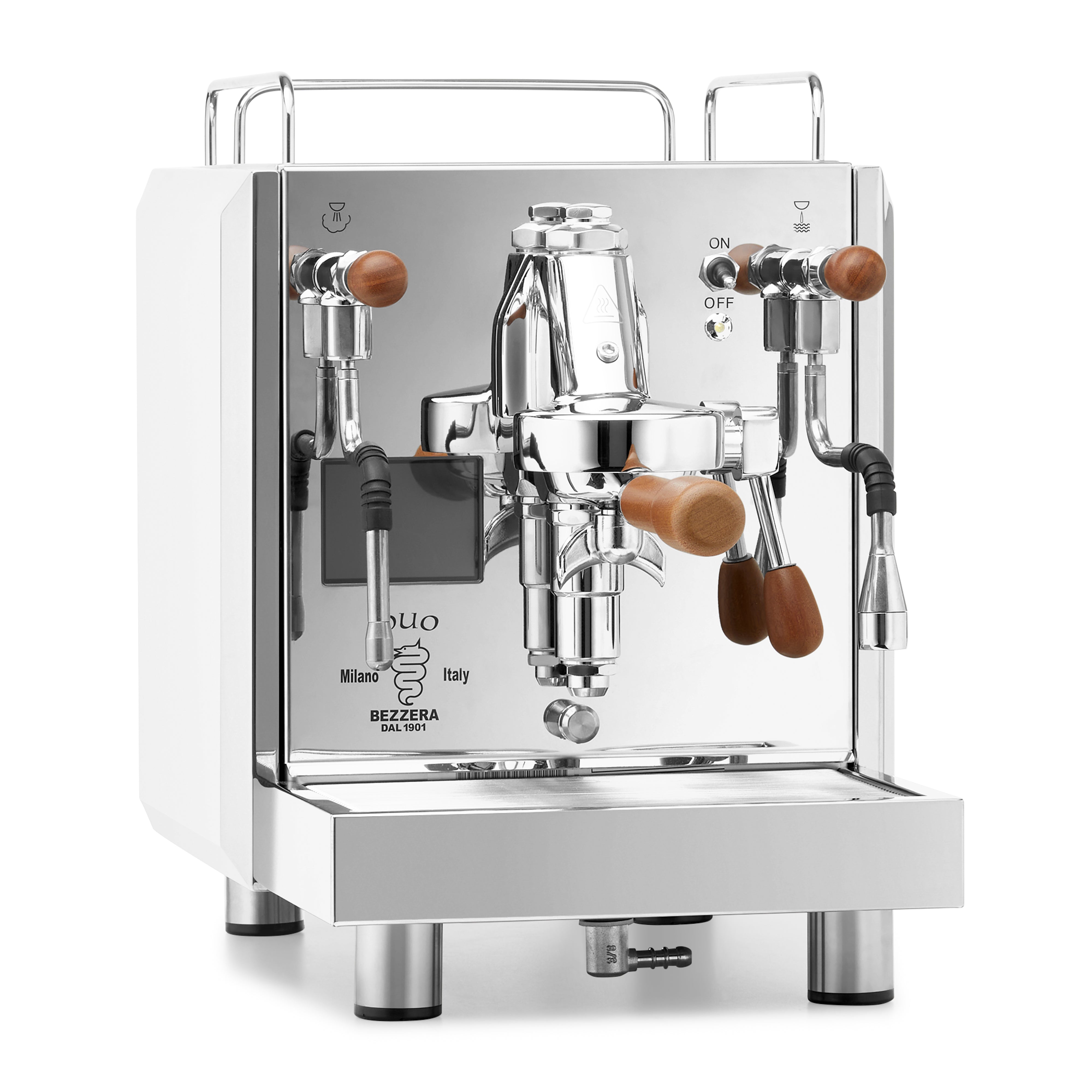 Bezzera DUO MN Espresso Machine – Stainless Steel / No Flow Control / Sapele
