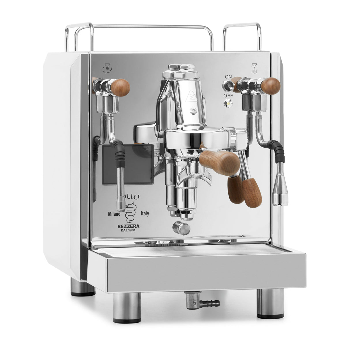 Bezzera DUO MN Espresso Machine – Stainless Steel / No Flow Control / Walnut