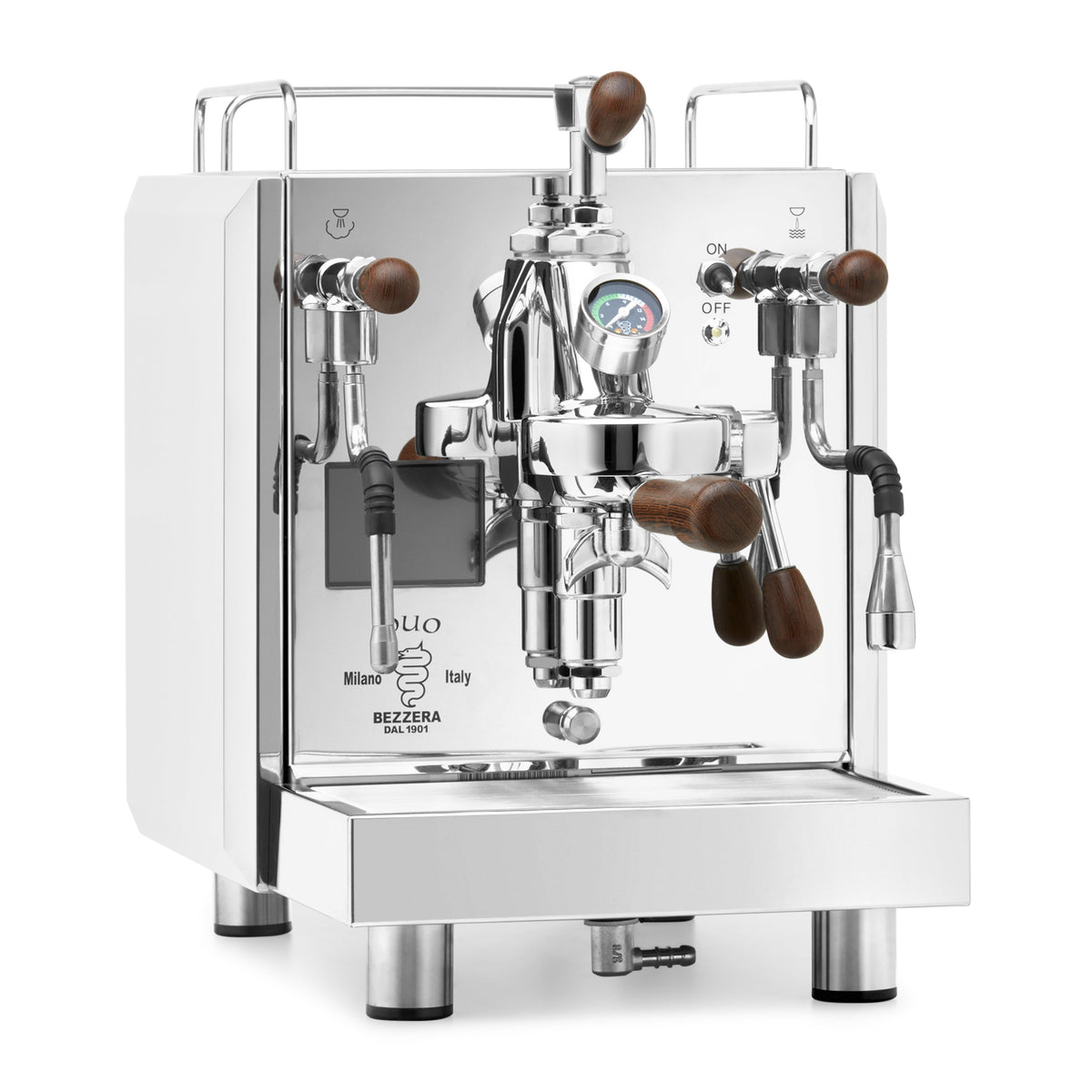 Bezzera DUO MN Espresso Machine – Stainless Steel / Flow Control / Wenge