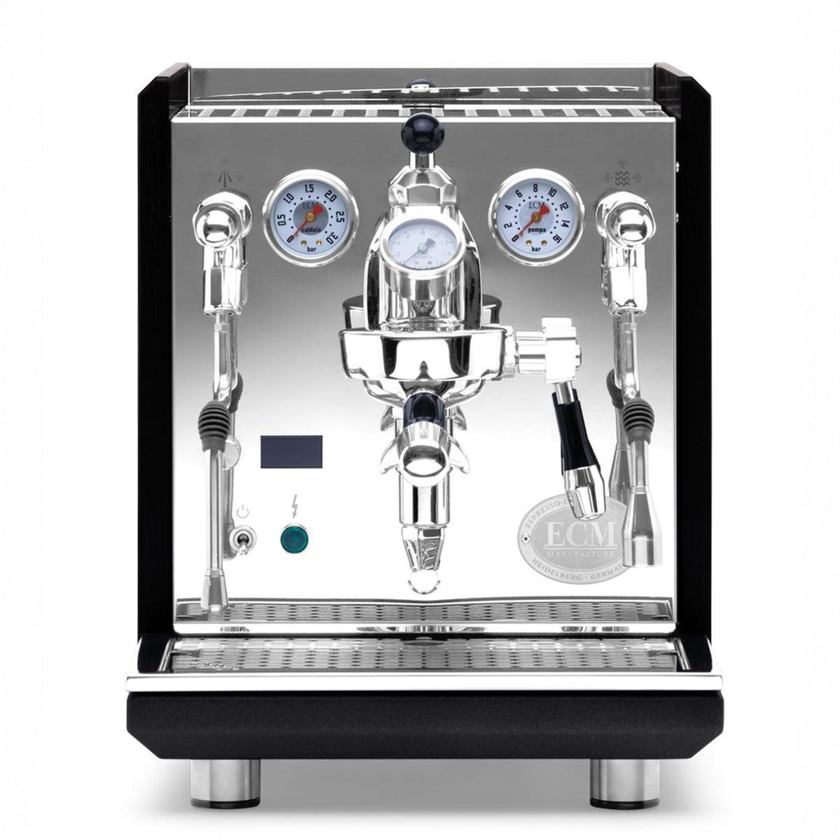 ECM Synchronika II Espresso Machine – Blackened Oak Panels / Flow Control