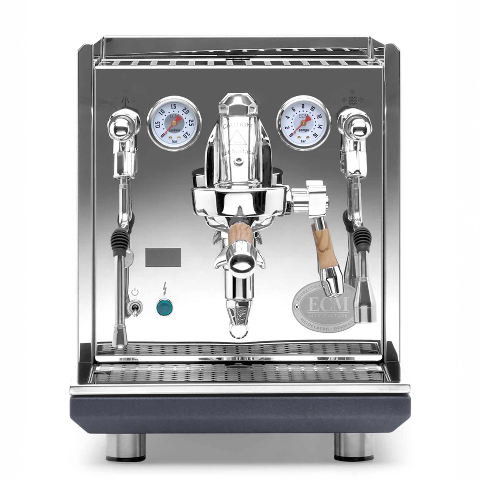 ECM Synchronika II Espresso Machine – Elegant Olive Wood / No Flow Control