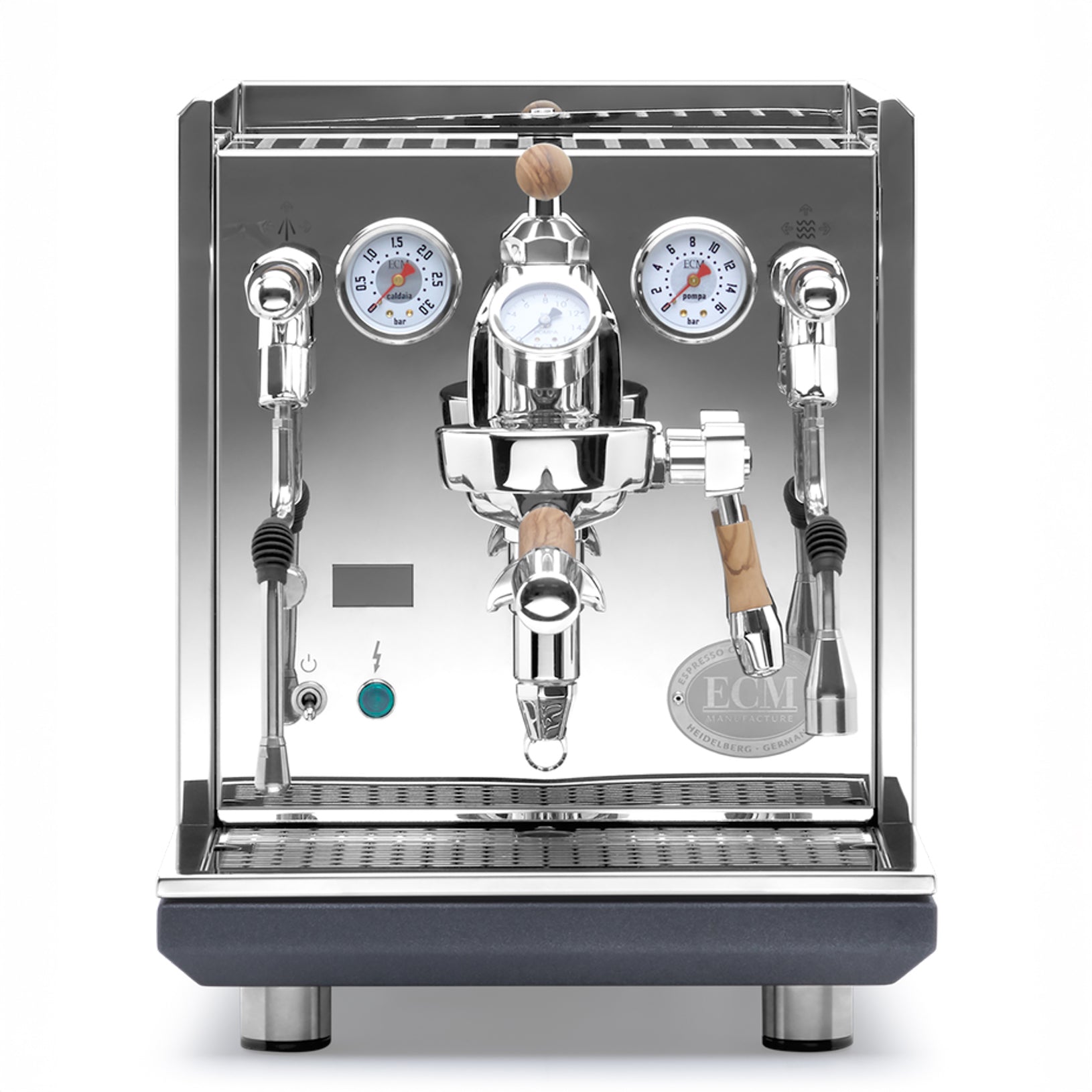 ECM Synchronika II Espresso Machine – Elegant Olive Wood / Flow Control
