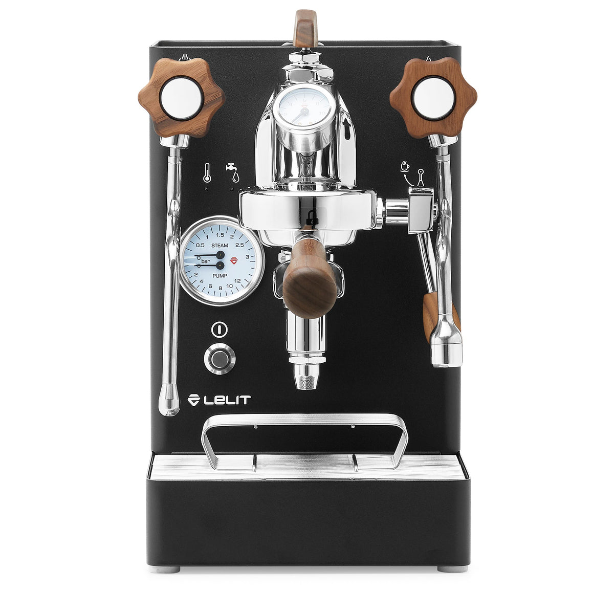 Lelit Mara X Heat Exchanger Espresso Machine – Black / Walnut / Flow Paddle