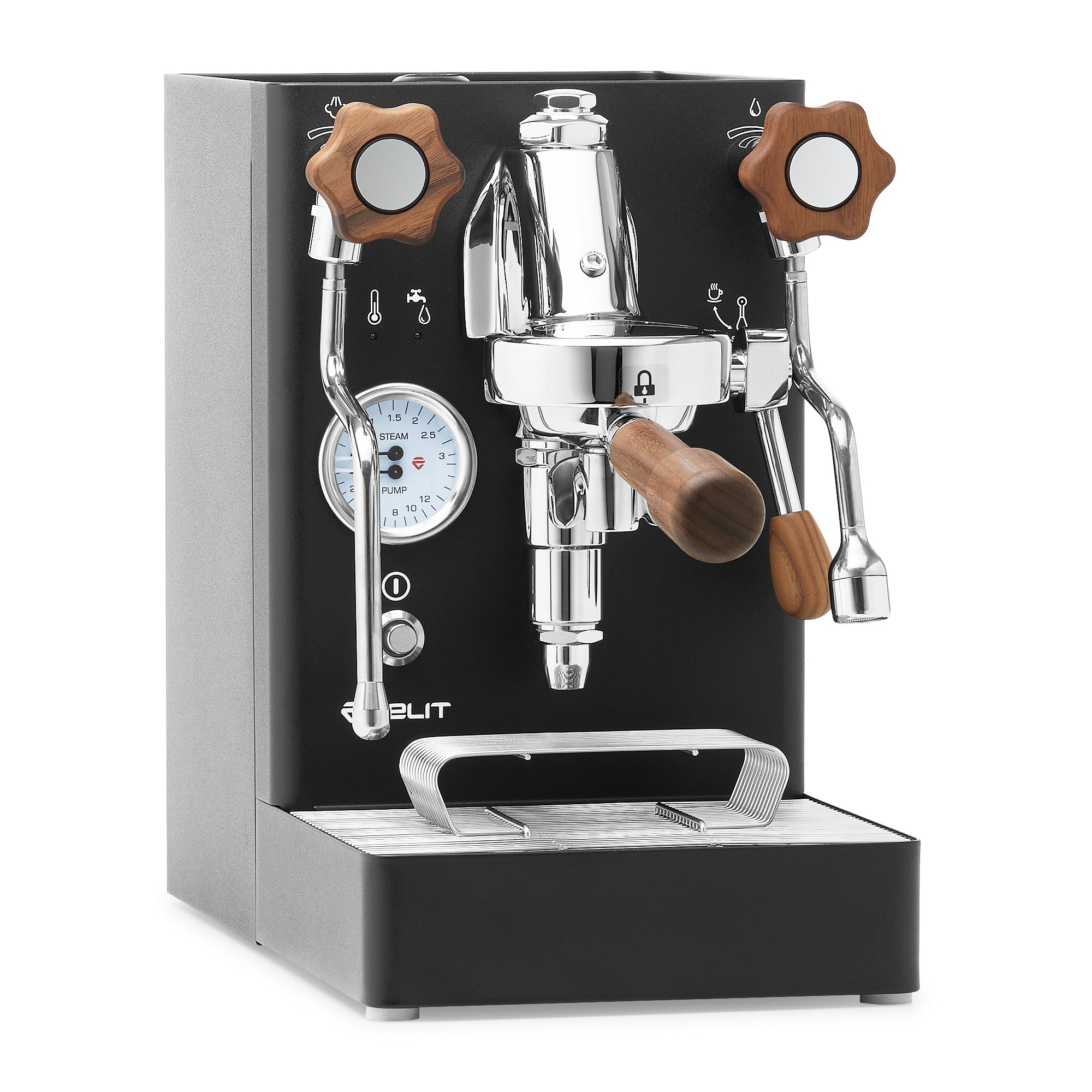 Lelit Mara X Heat Exchanger Espresso Machine – Black / Walnut / No Flow Control